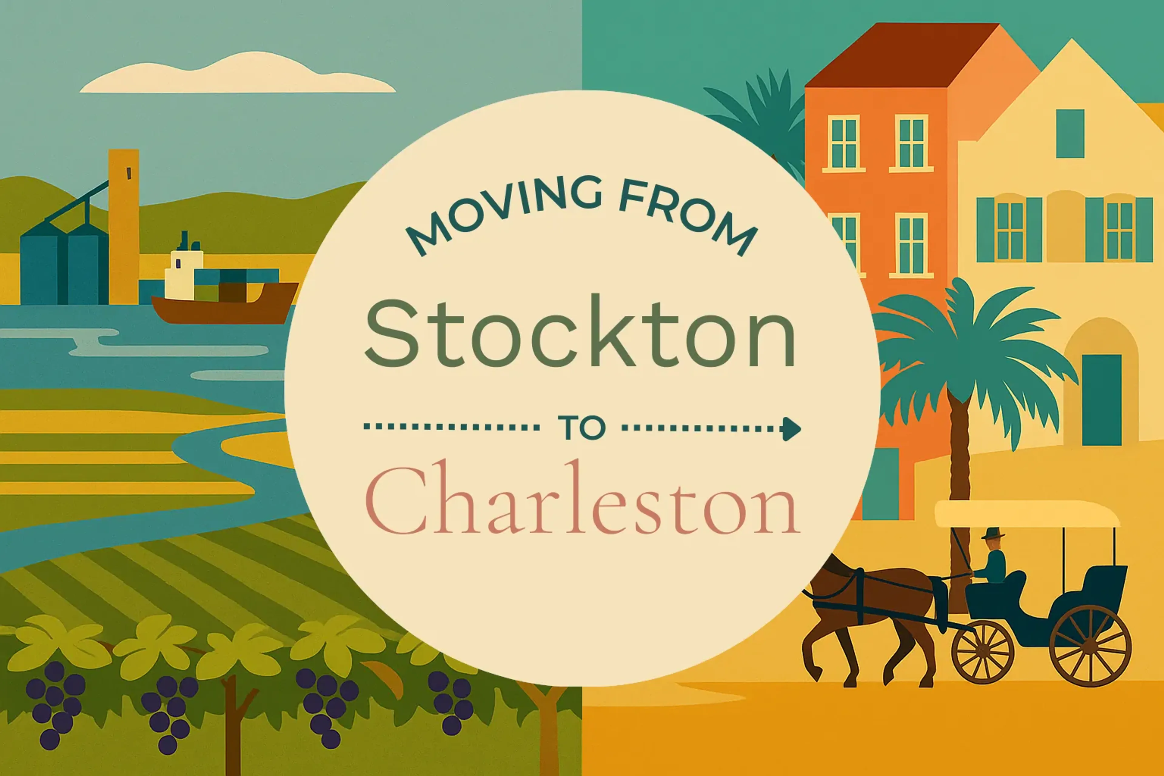 Side-by-side comparison of Stockton to Charleston moving companies