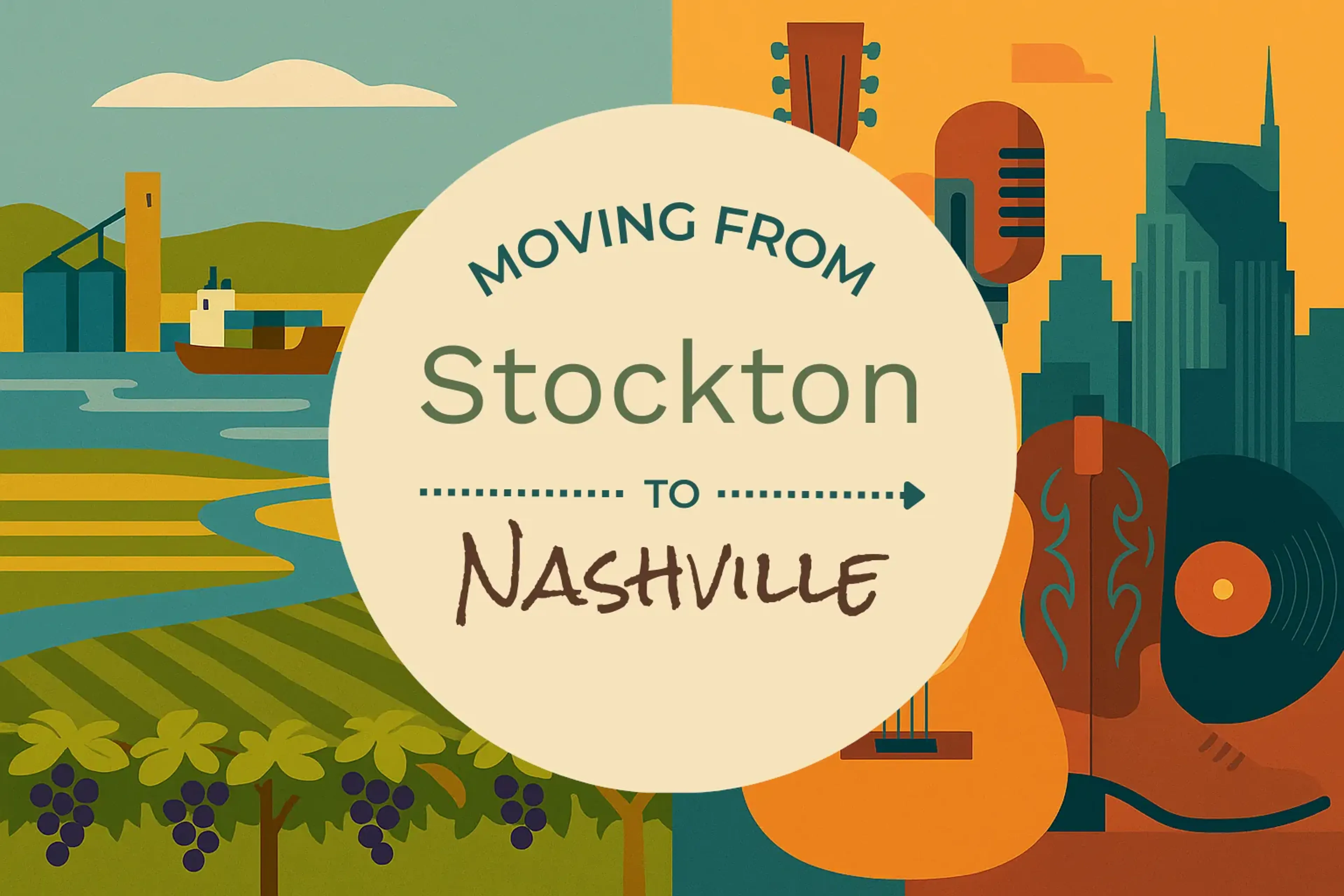 Side-by-side comparison of Stockton to Nashville moving companies
