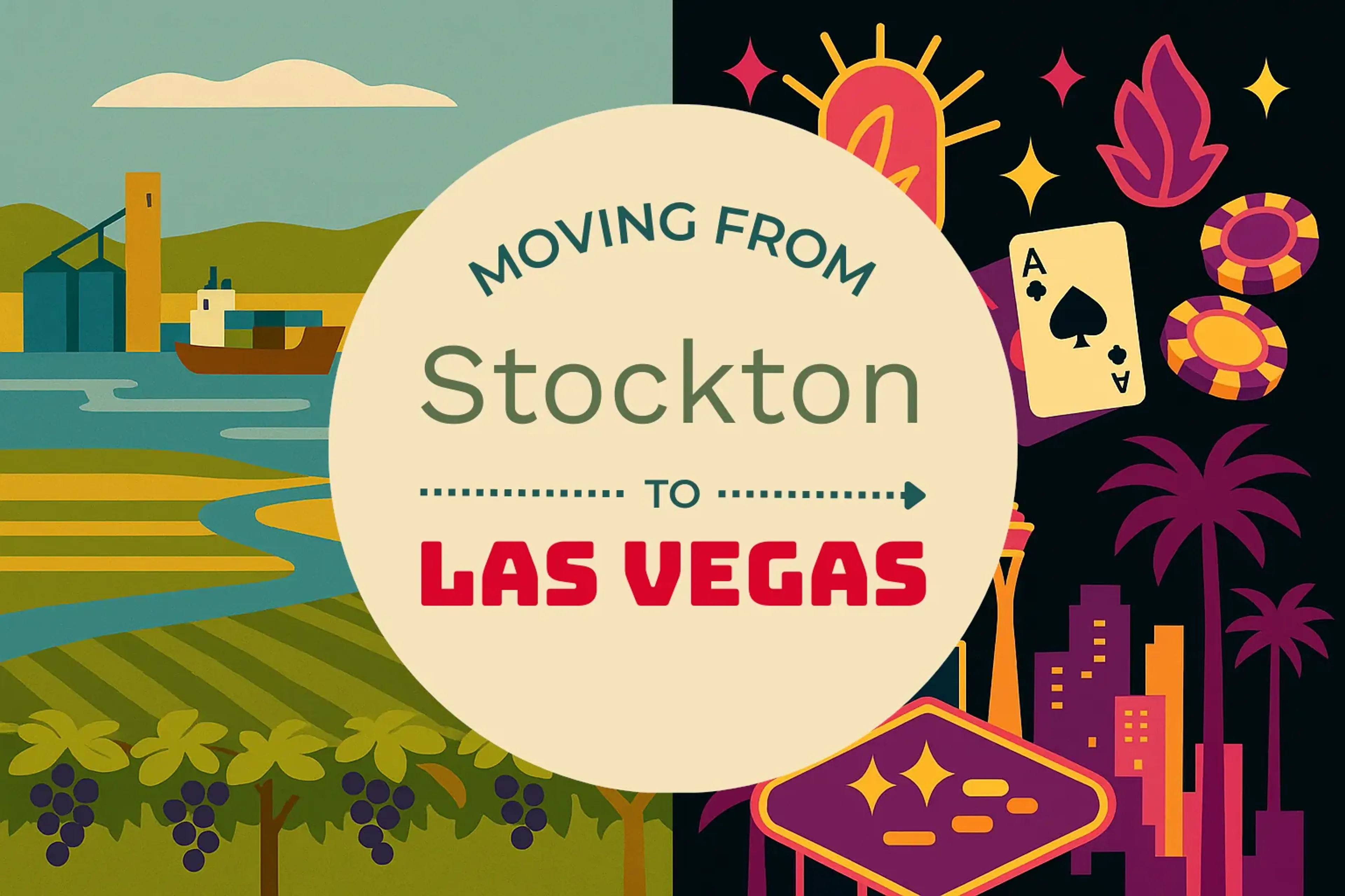 Side-by-side comparison of Stockton to Las Vegas moving companies