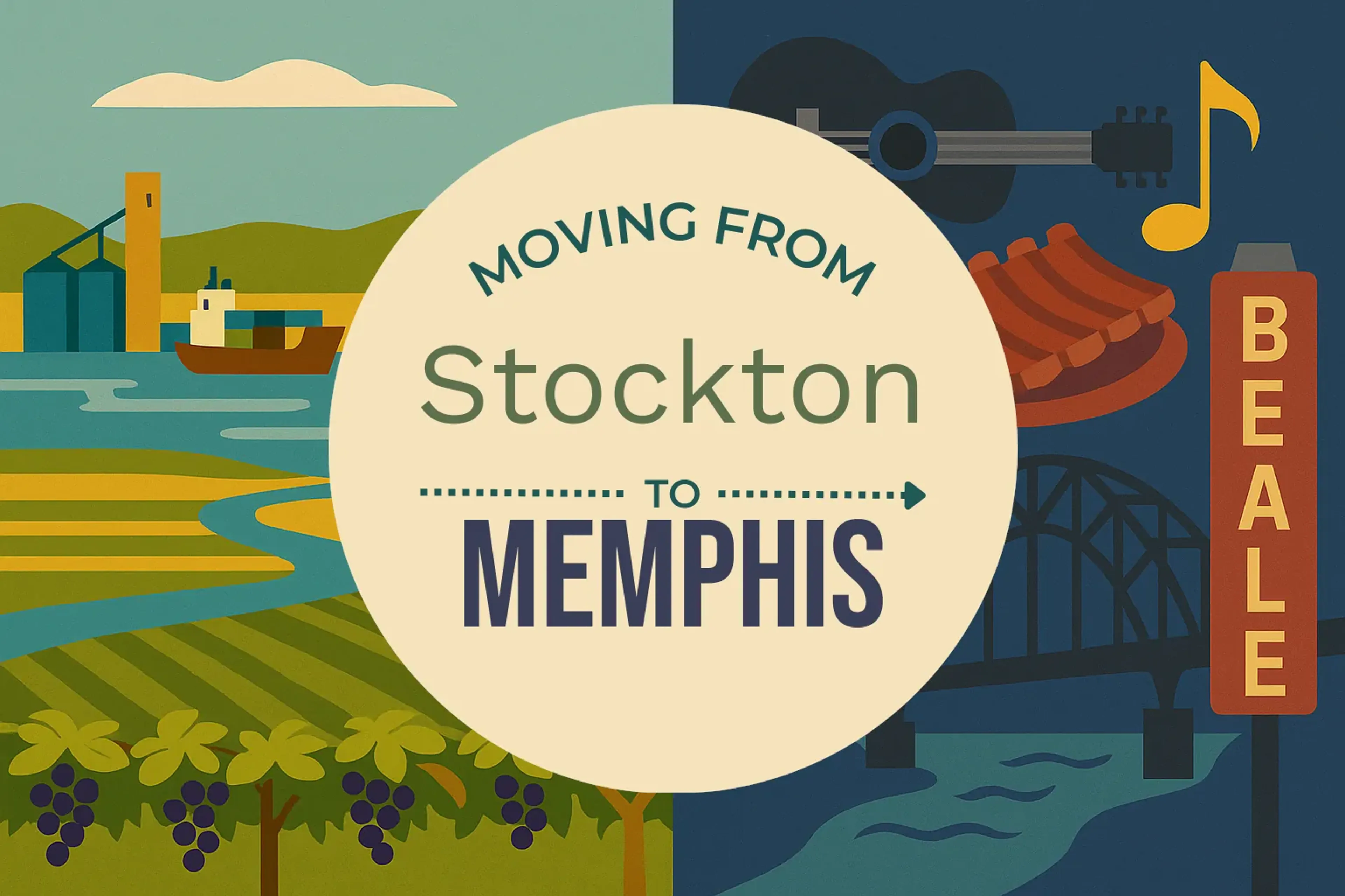 Side-by-side comparison of Stockton to Memphis moving companies