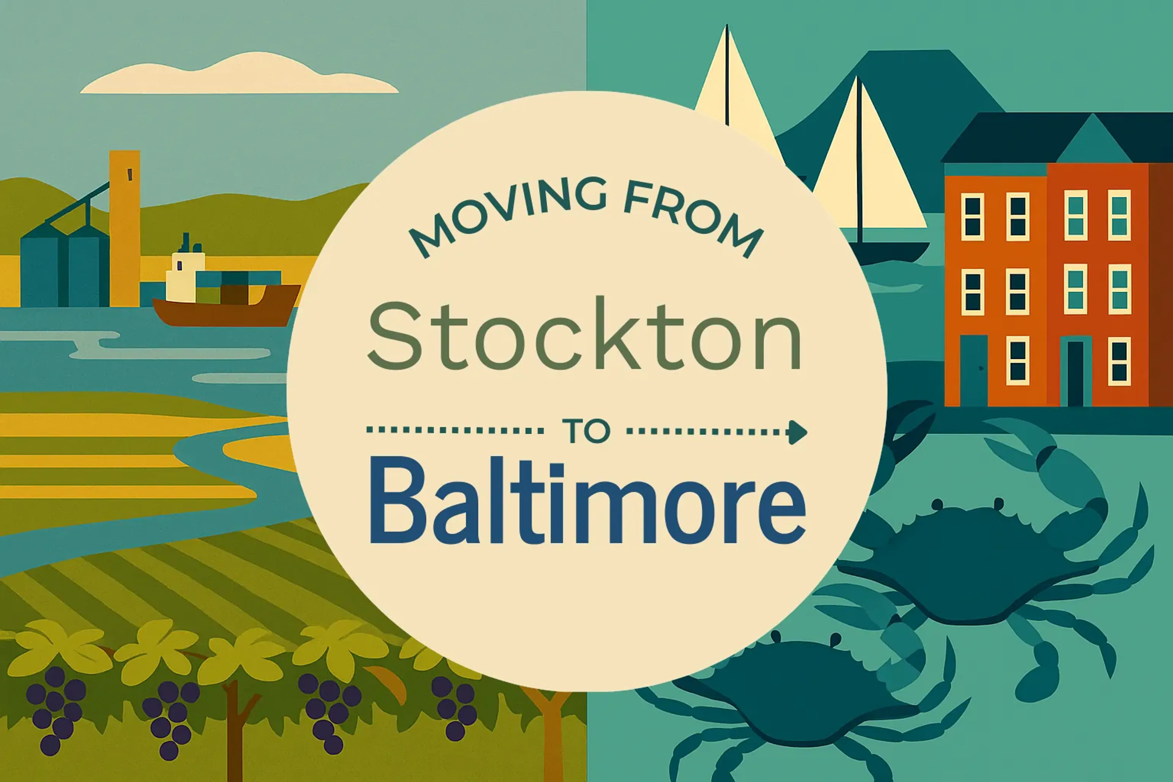 Side-by-side comparison of Stockton to Baltimore moving companies