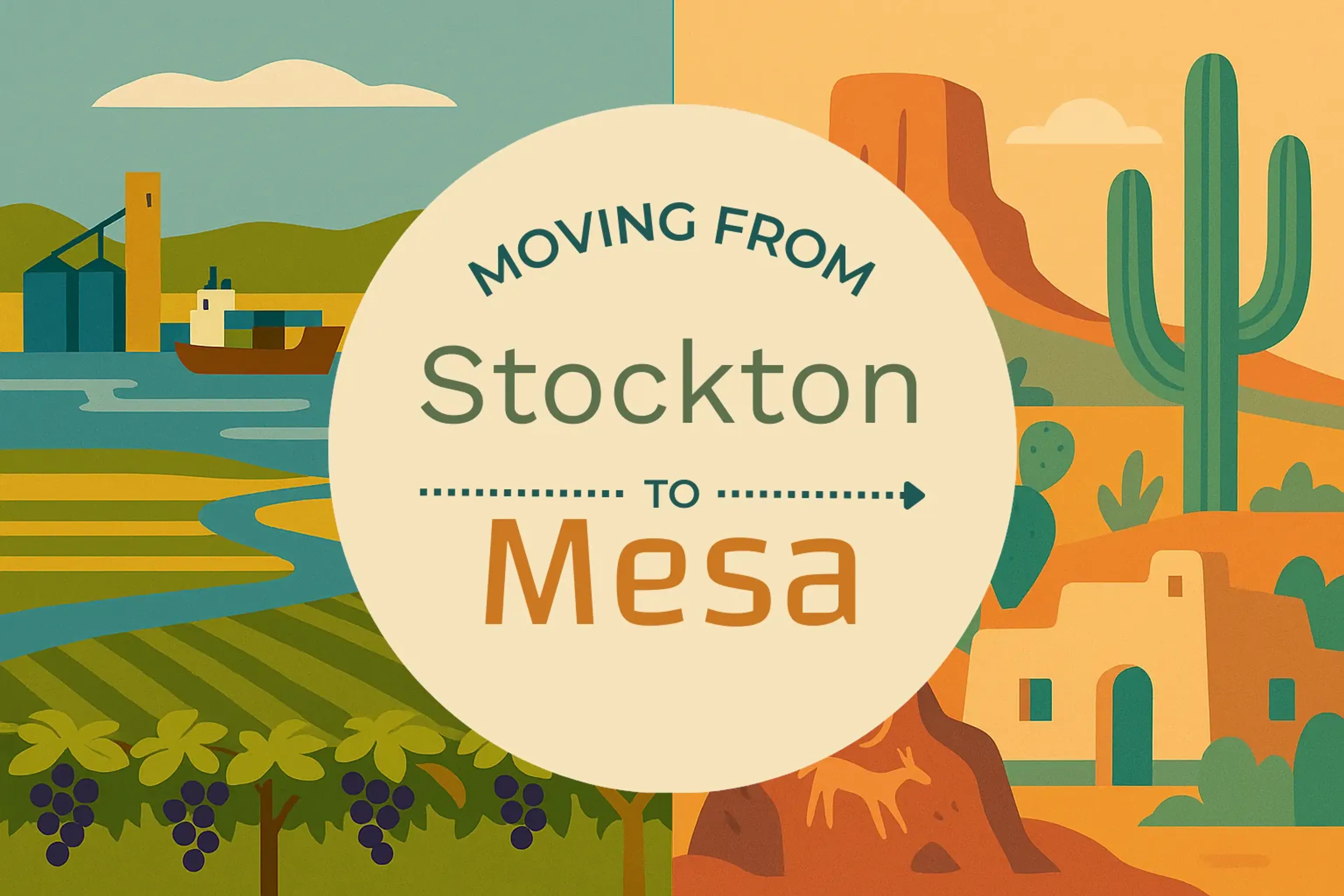 Side-by-side comparison of Stockton to Mesa moving companies