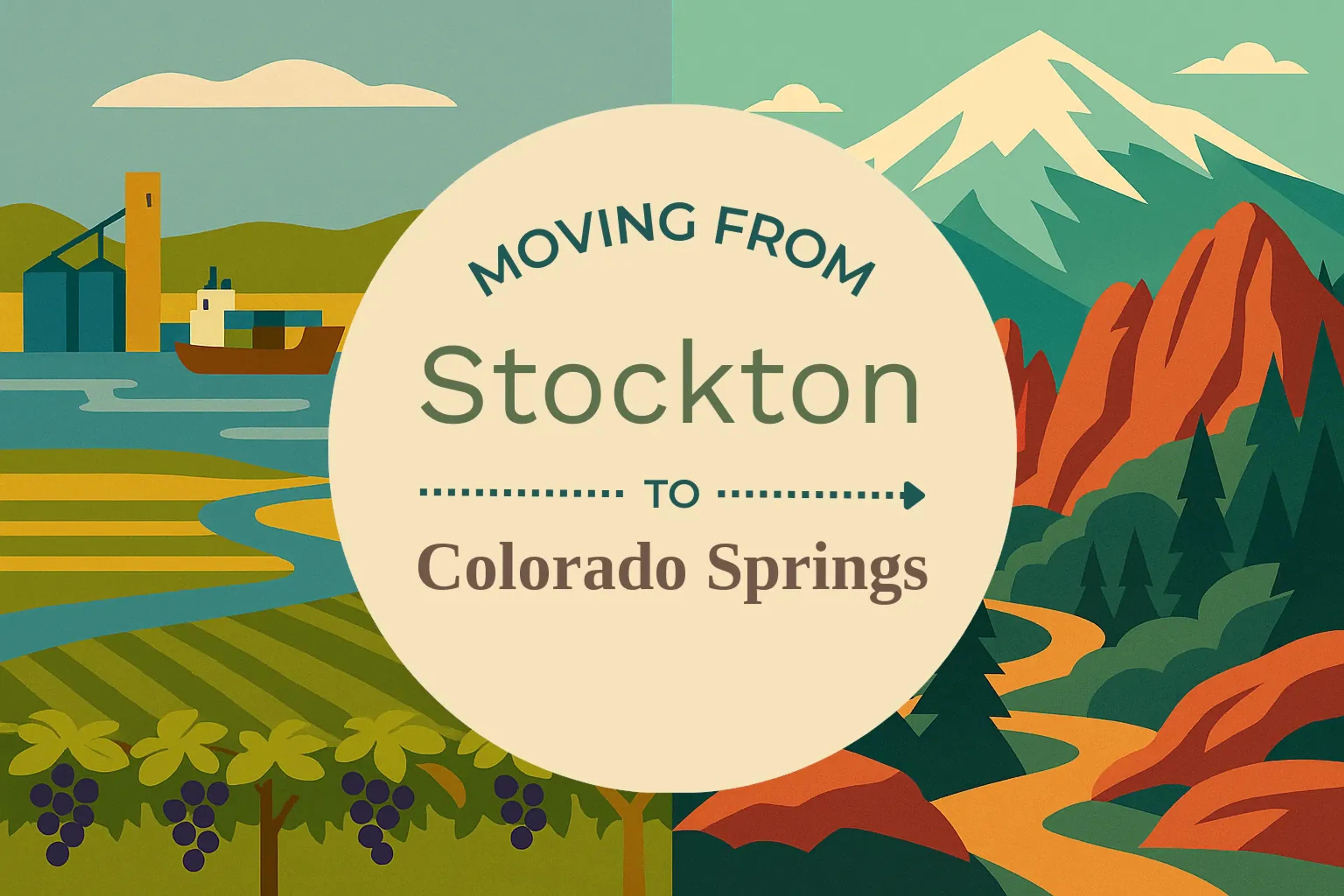 Side-by-side comparison of Stockton to Colorado Springs moving companies