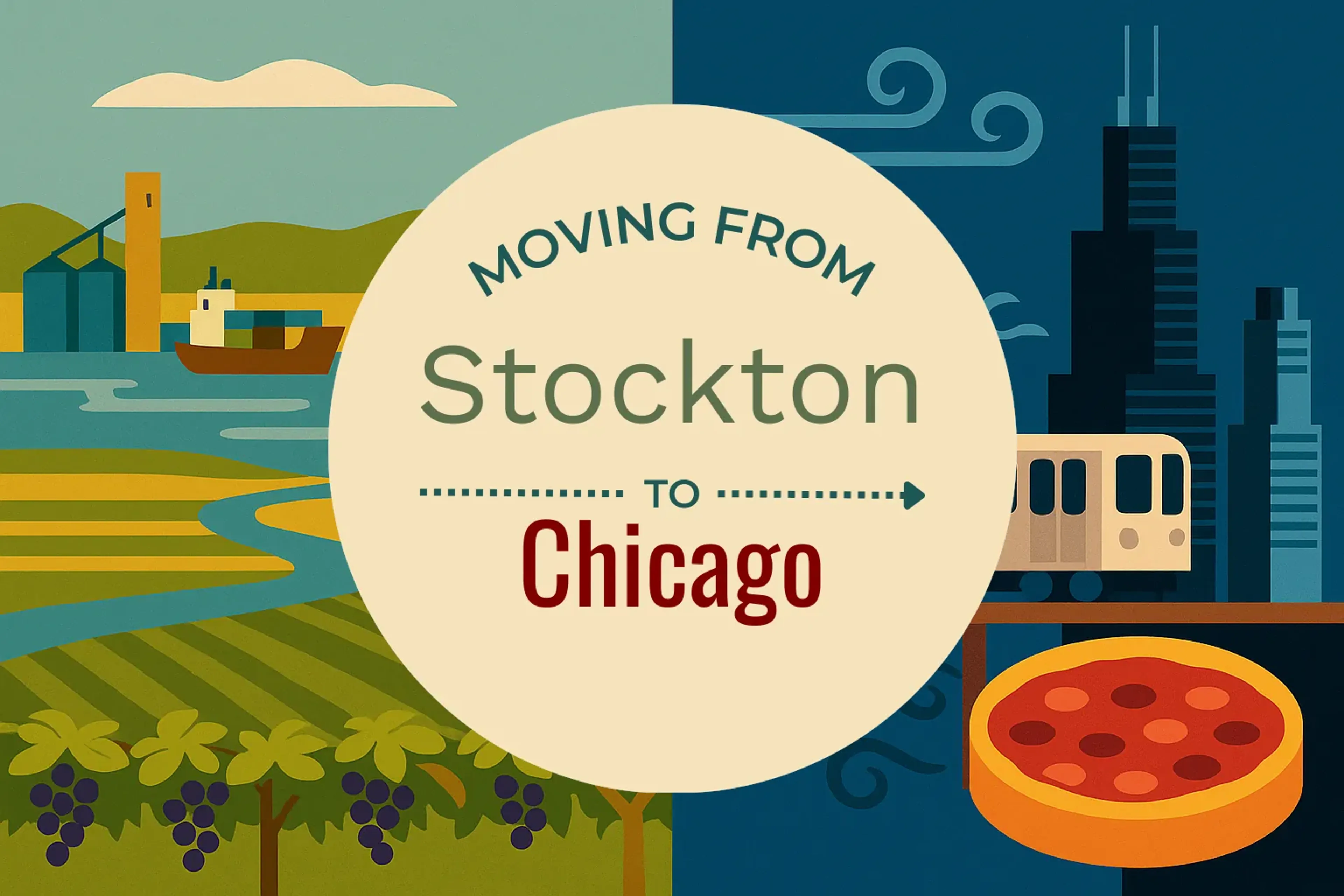 Side-by-side comparison of Stockton to Chicago moving companies