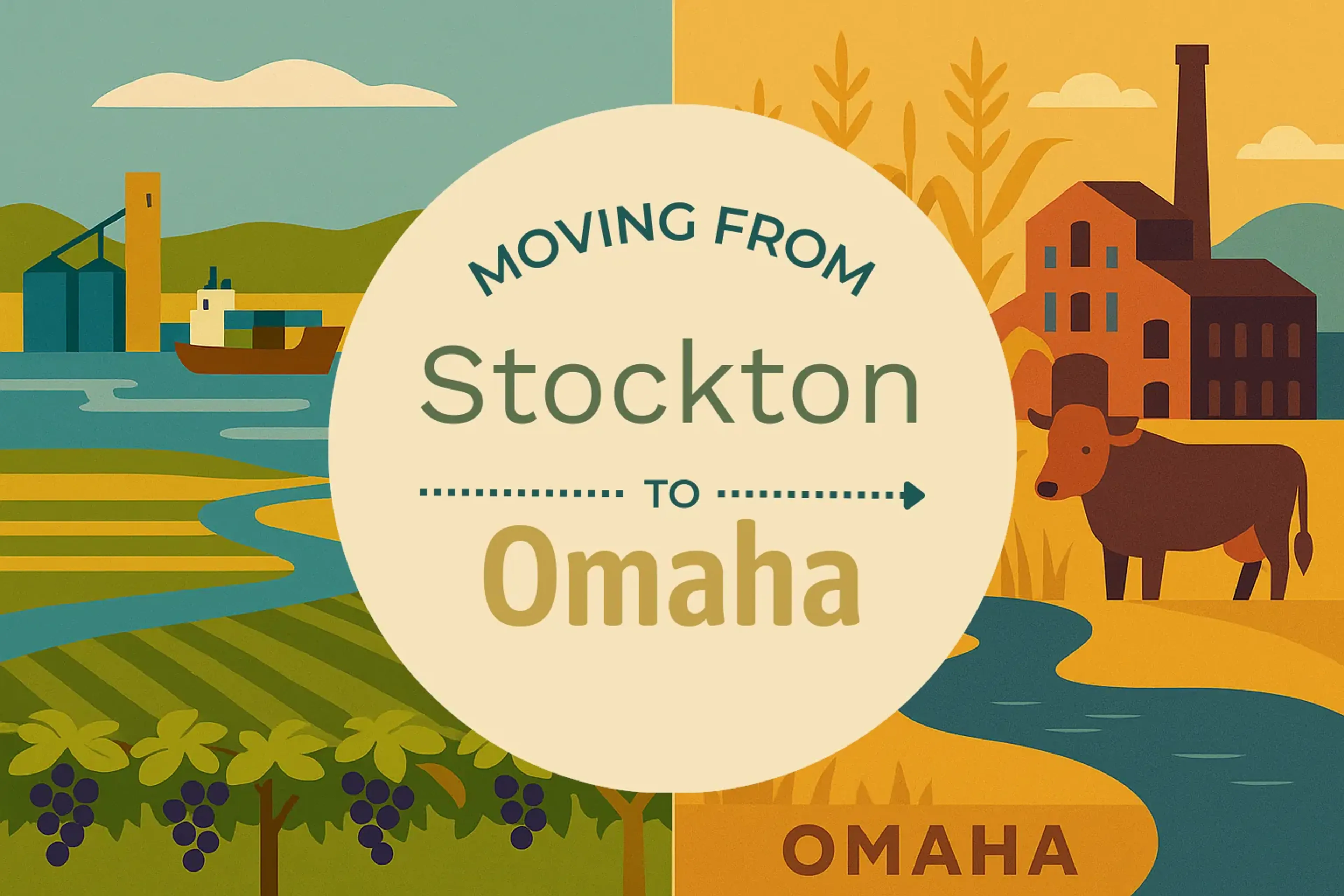 Side-by-side comparison of Stockton to Omaha moving companies