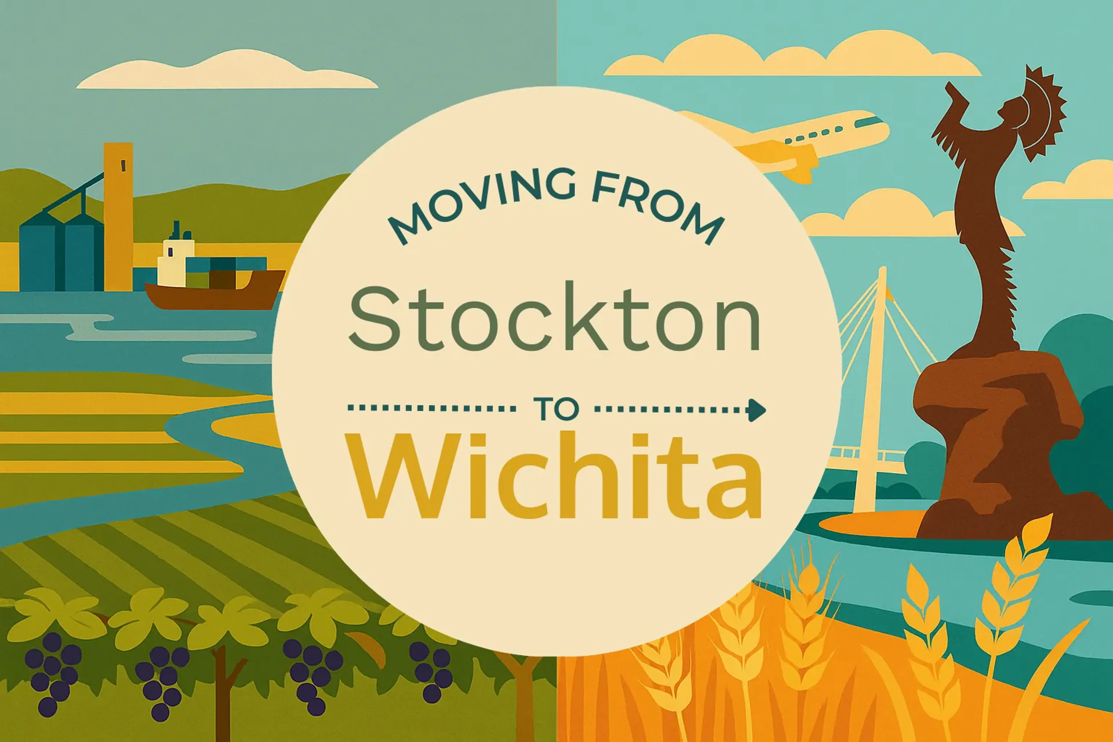 Side-by-side comparison of Stockton to Wichita moving companies