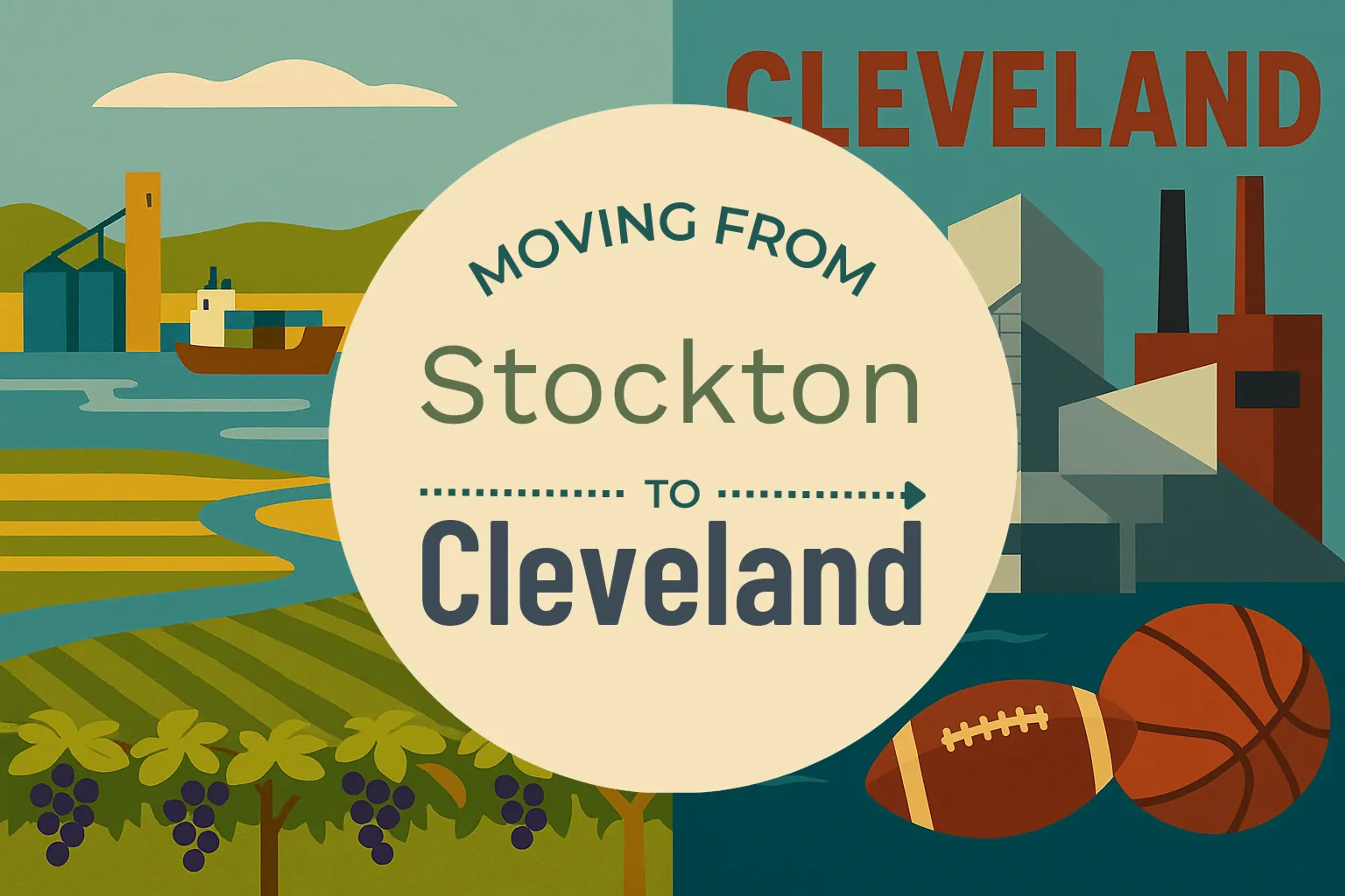 Side-by-side comparison of Stockton to Cleveland moving companies