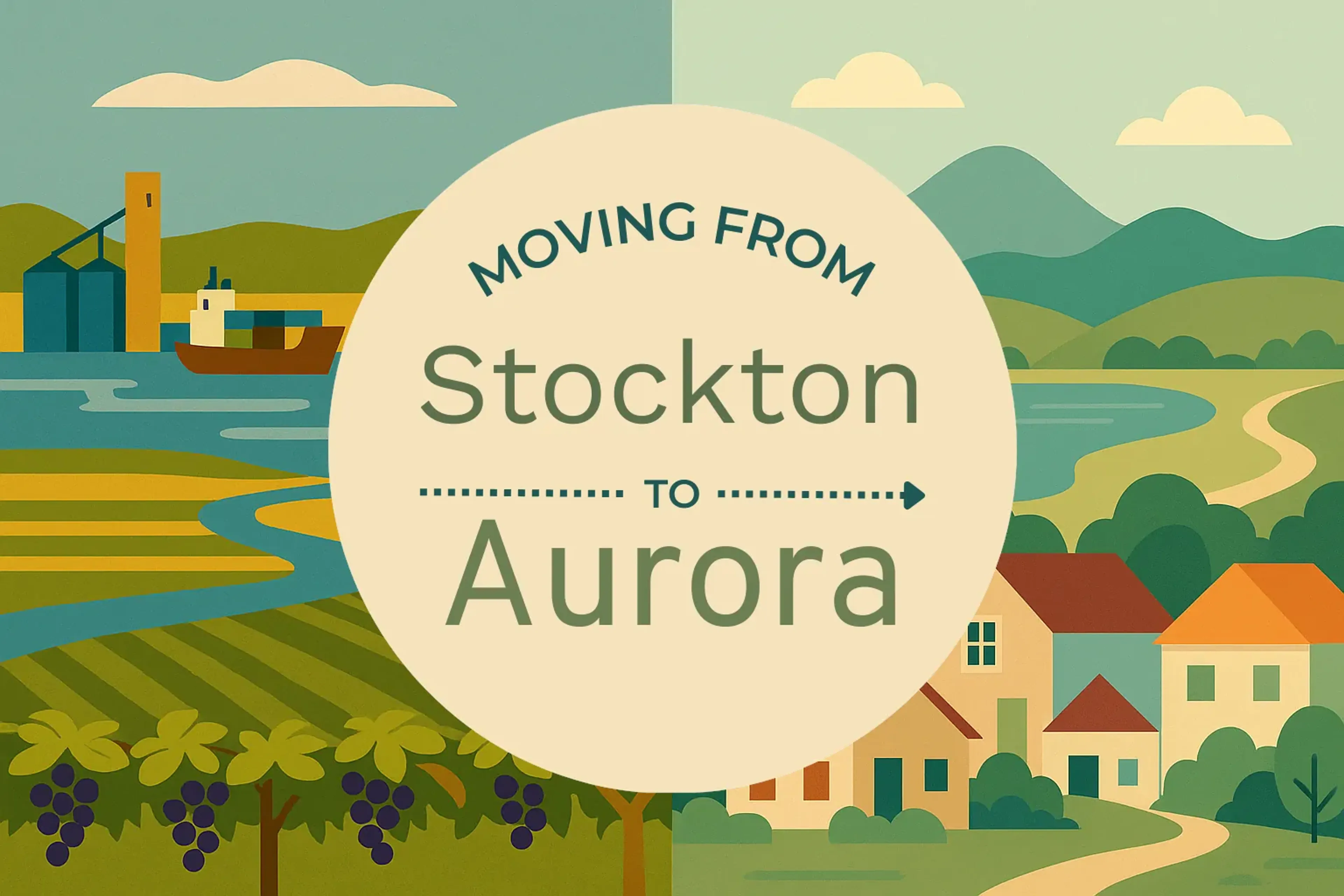Side-by-side comparison of Stockton to Aurora moving companies