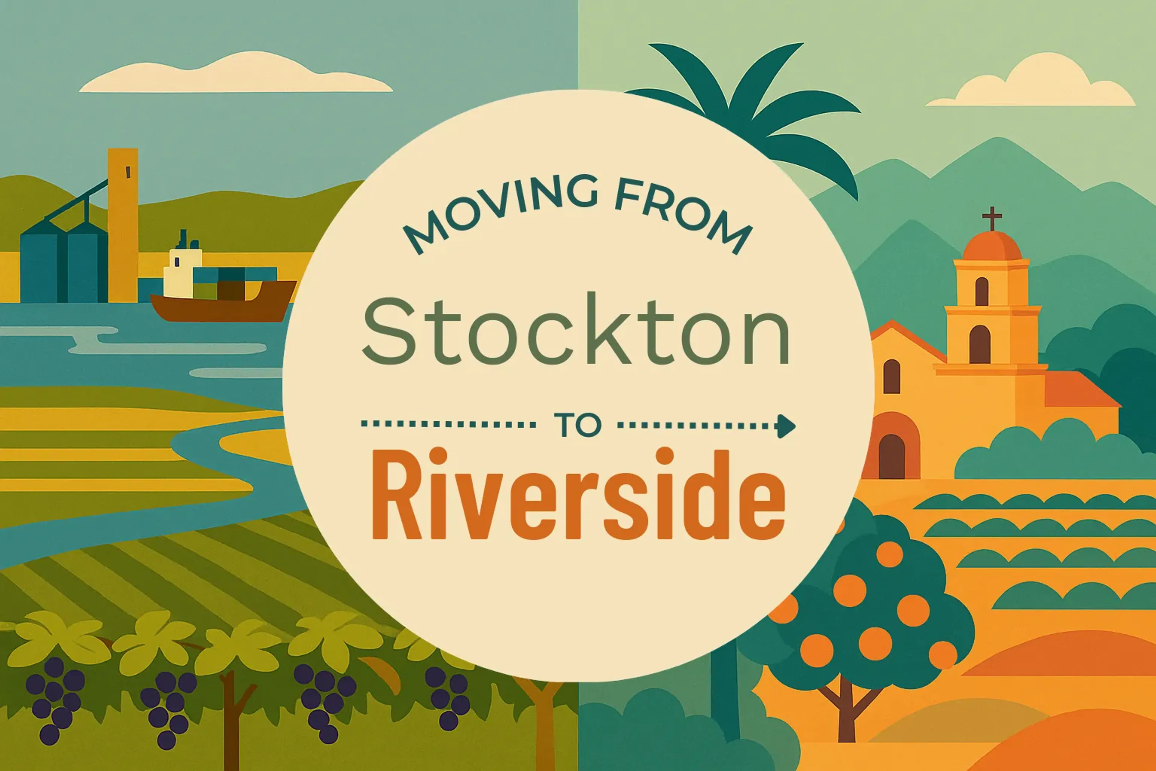 Side-by-side comparison of Stockton to Riverside moving companies