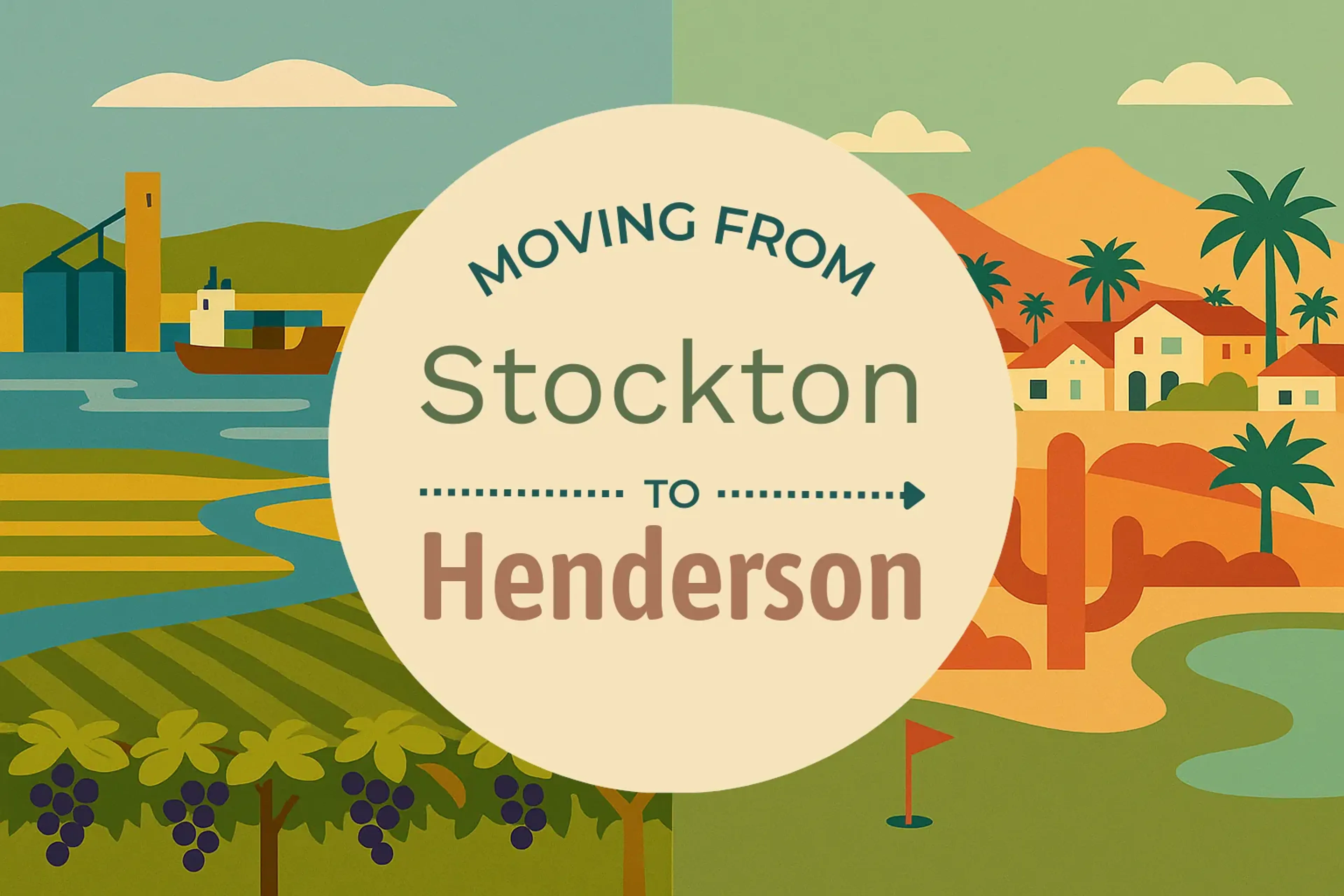 Side-by-side comparison of Stockton to Henderson moving companies