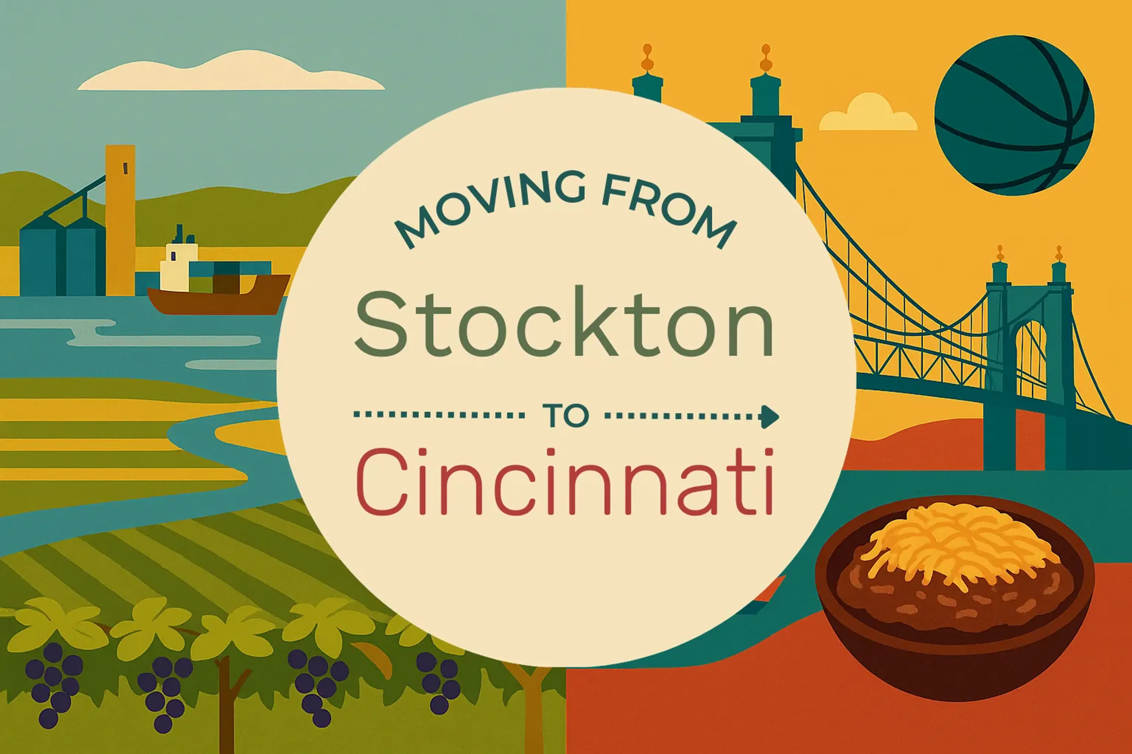 Side-by-side comparison of Stockton to Cincinnati moving companies