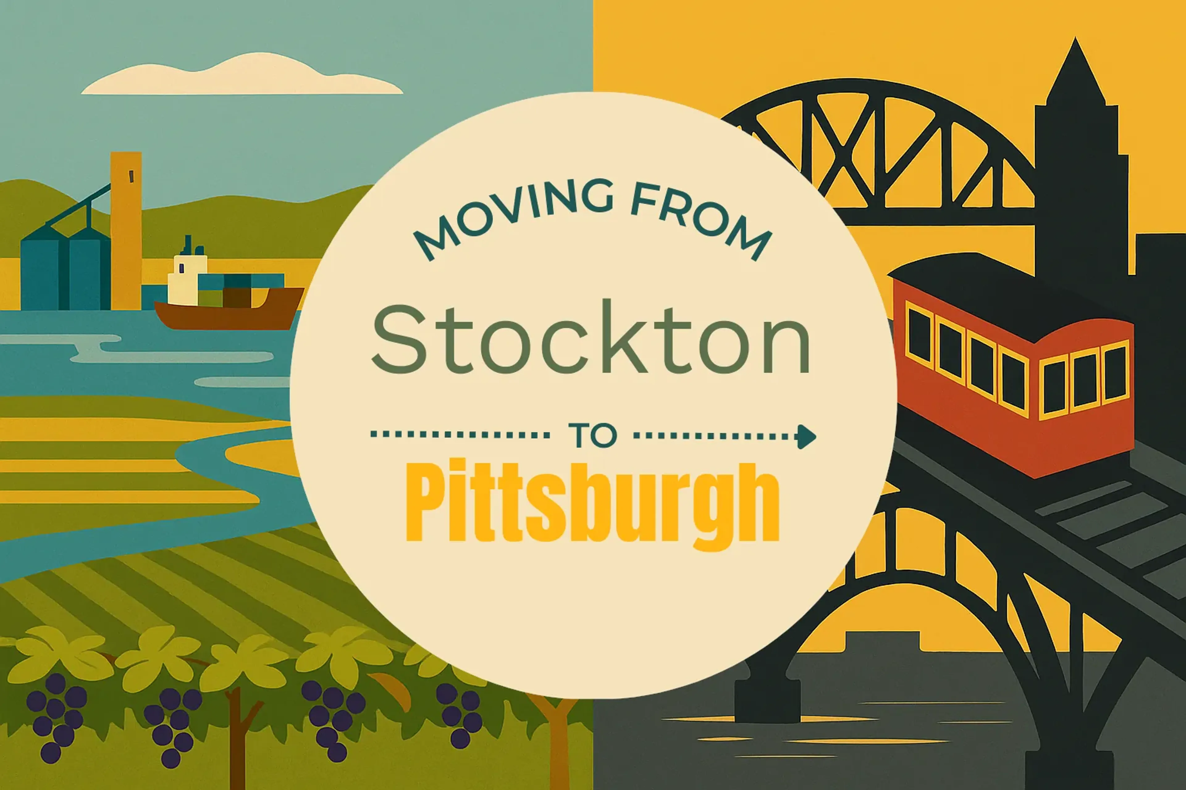 Side-by-side comparison of Stockton to Pittsburgh moving companies