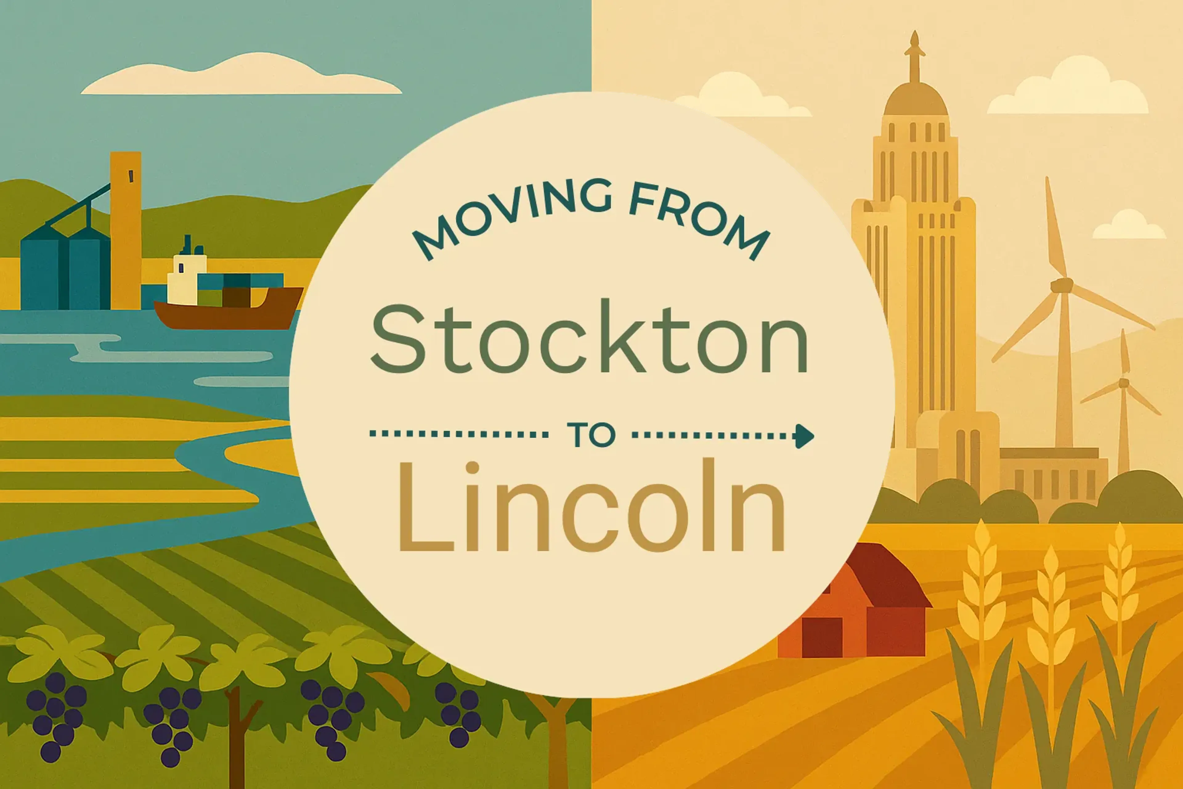 Side-by-side comparison of Stockton to Lincoln moving companies
