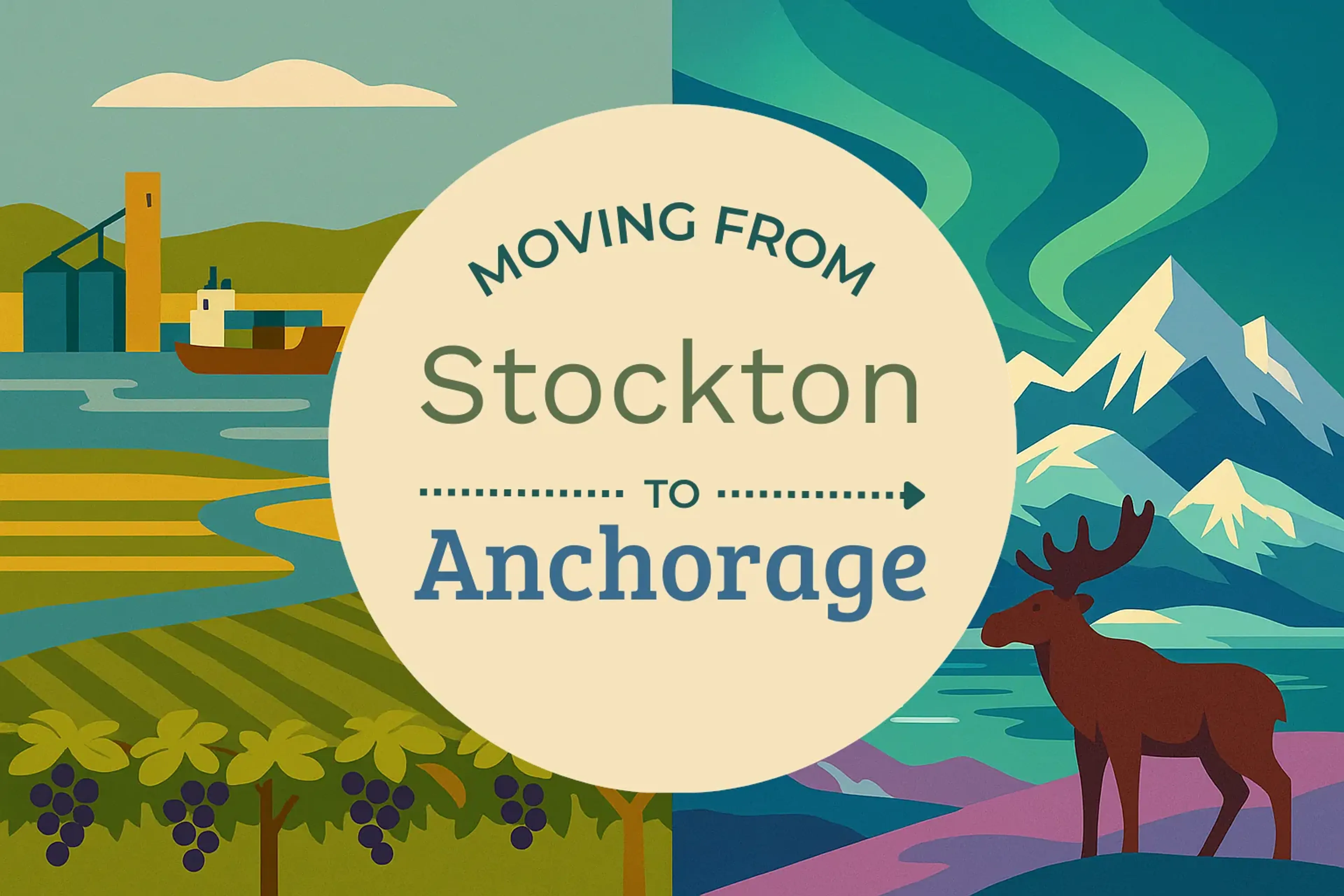 Side-by-side comparison of Stockton to Anchorage moving companies