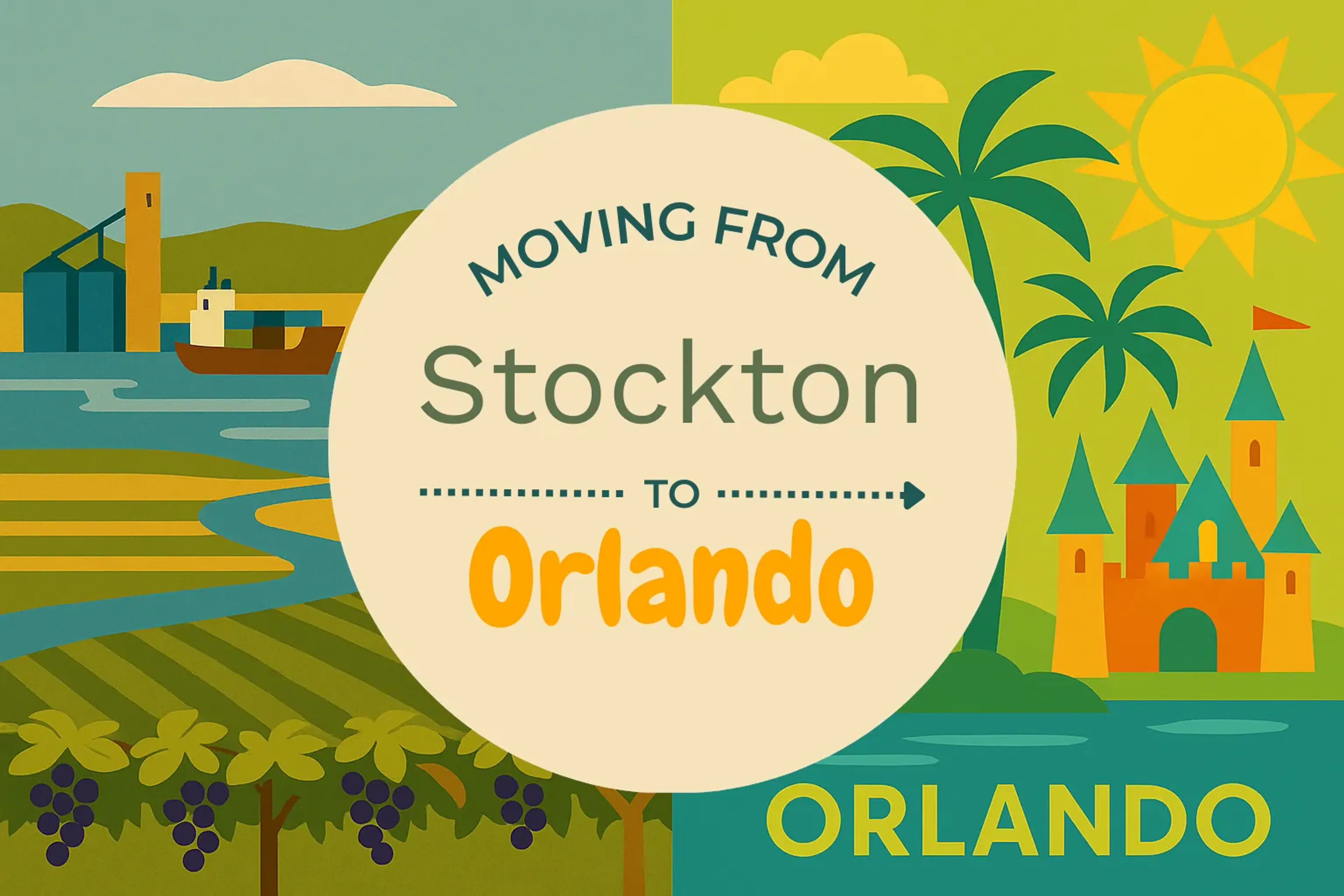 Side-by-side comparison of Stockton to Orlando moving companies
