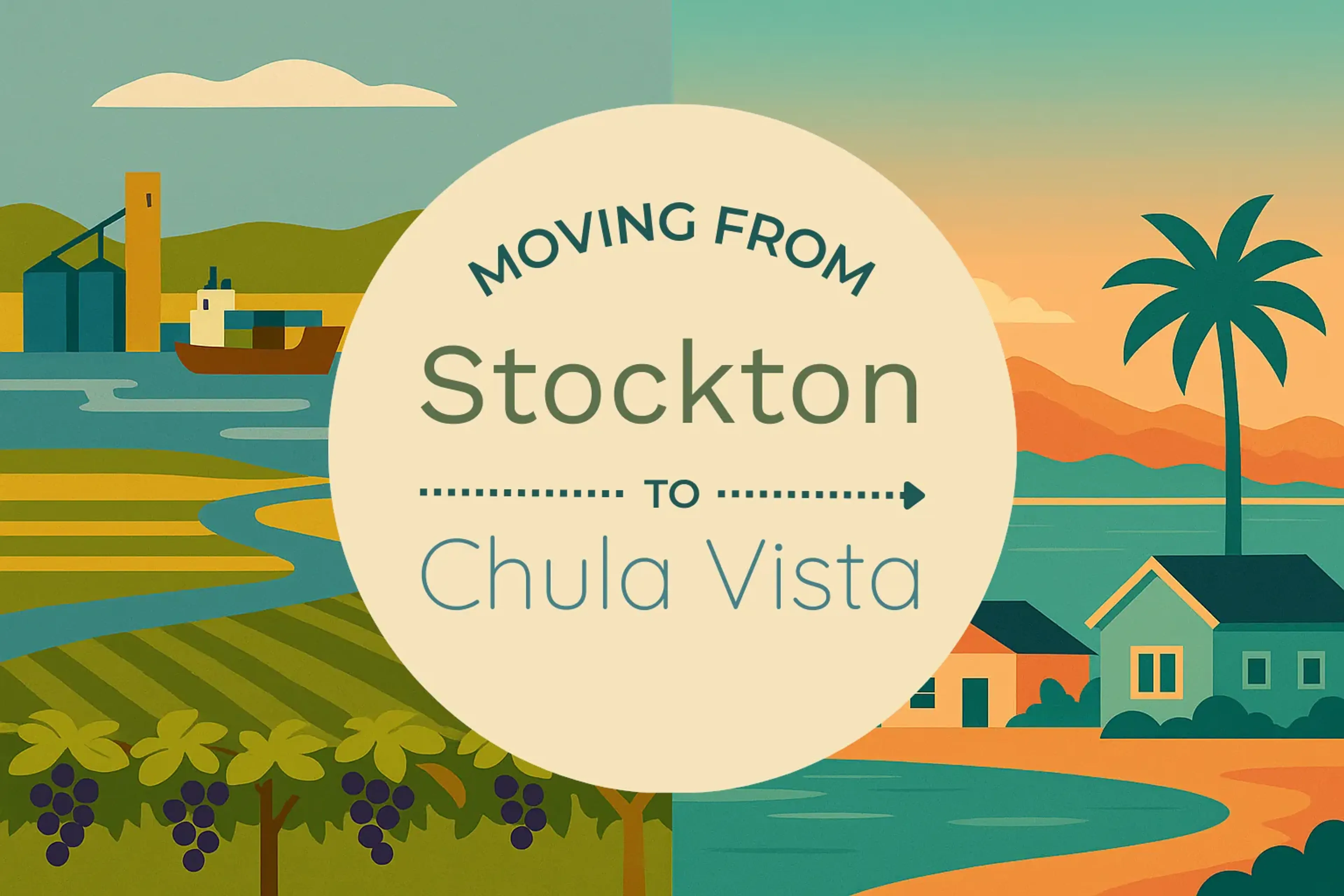 Side-by-side comparison of Stockton to Chula Vista moving companies