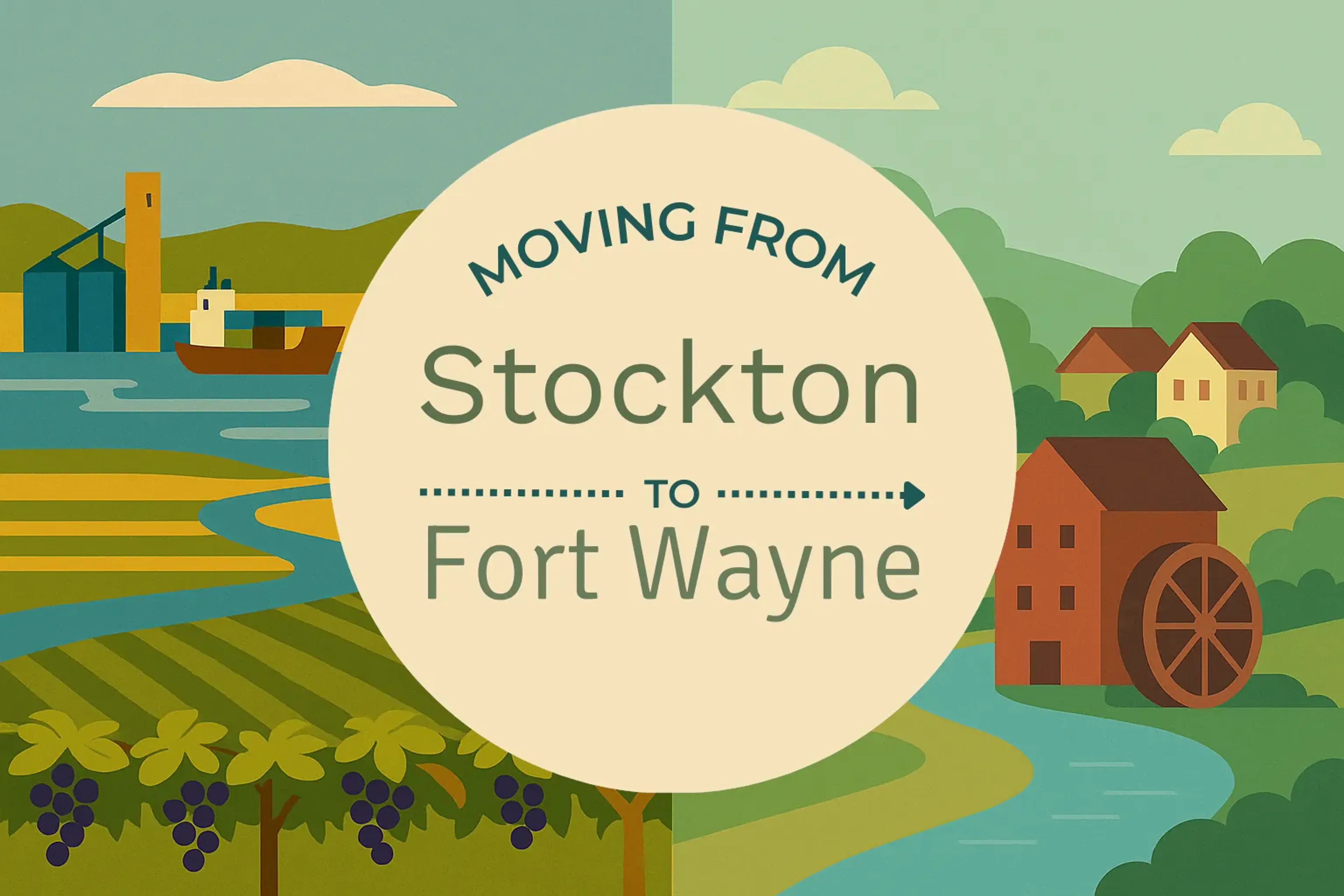 Side-by-side comparison of Stockton to Fort Wayne moving companies
