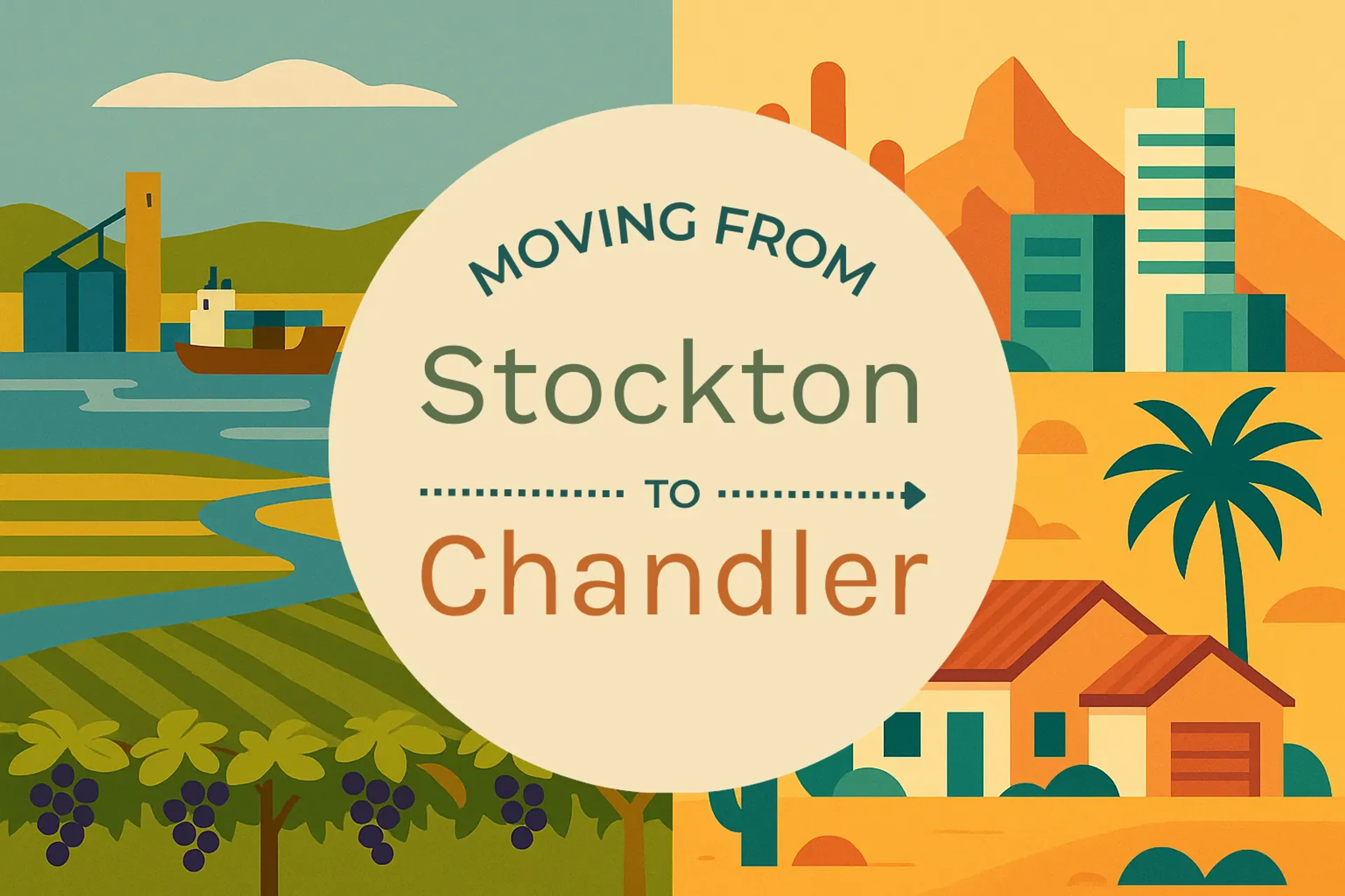 Side-by-side comparison of Stockton to Chandler moving companies