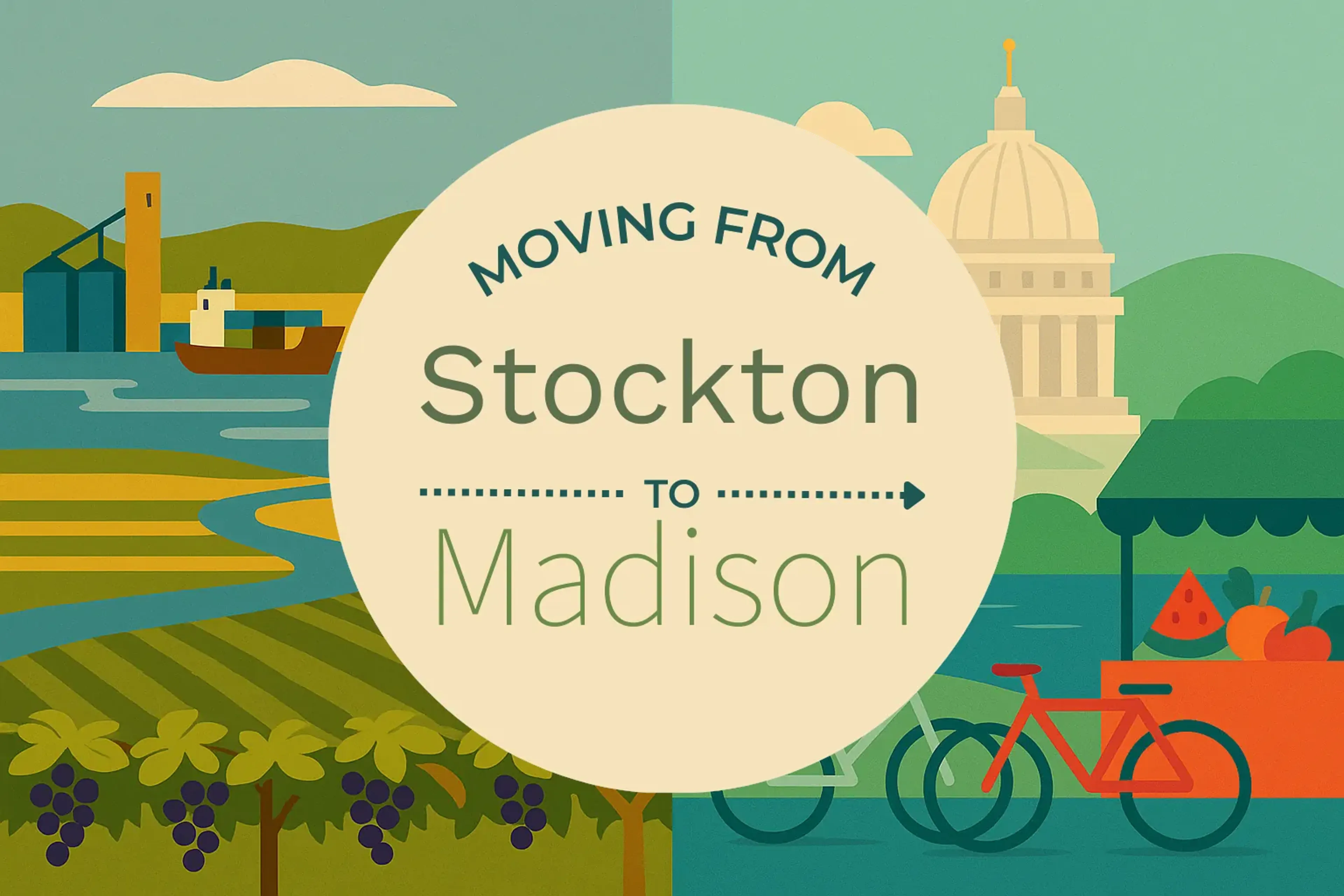 Side-by-side comparison of Stockton to Madison moving companies