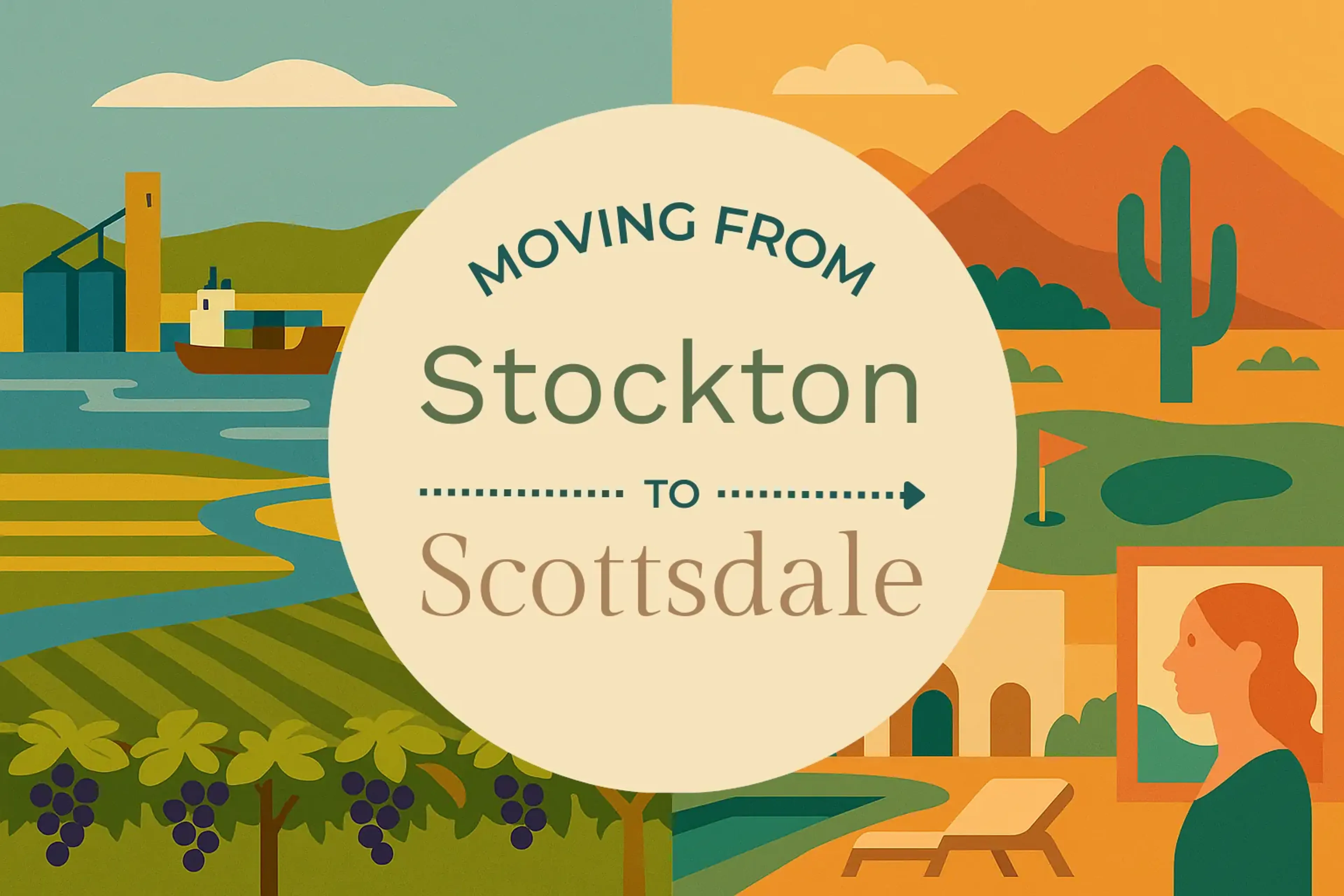 Side-by-side comparison of Stockton to Scottsdale moving companies