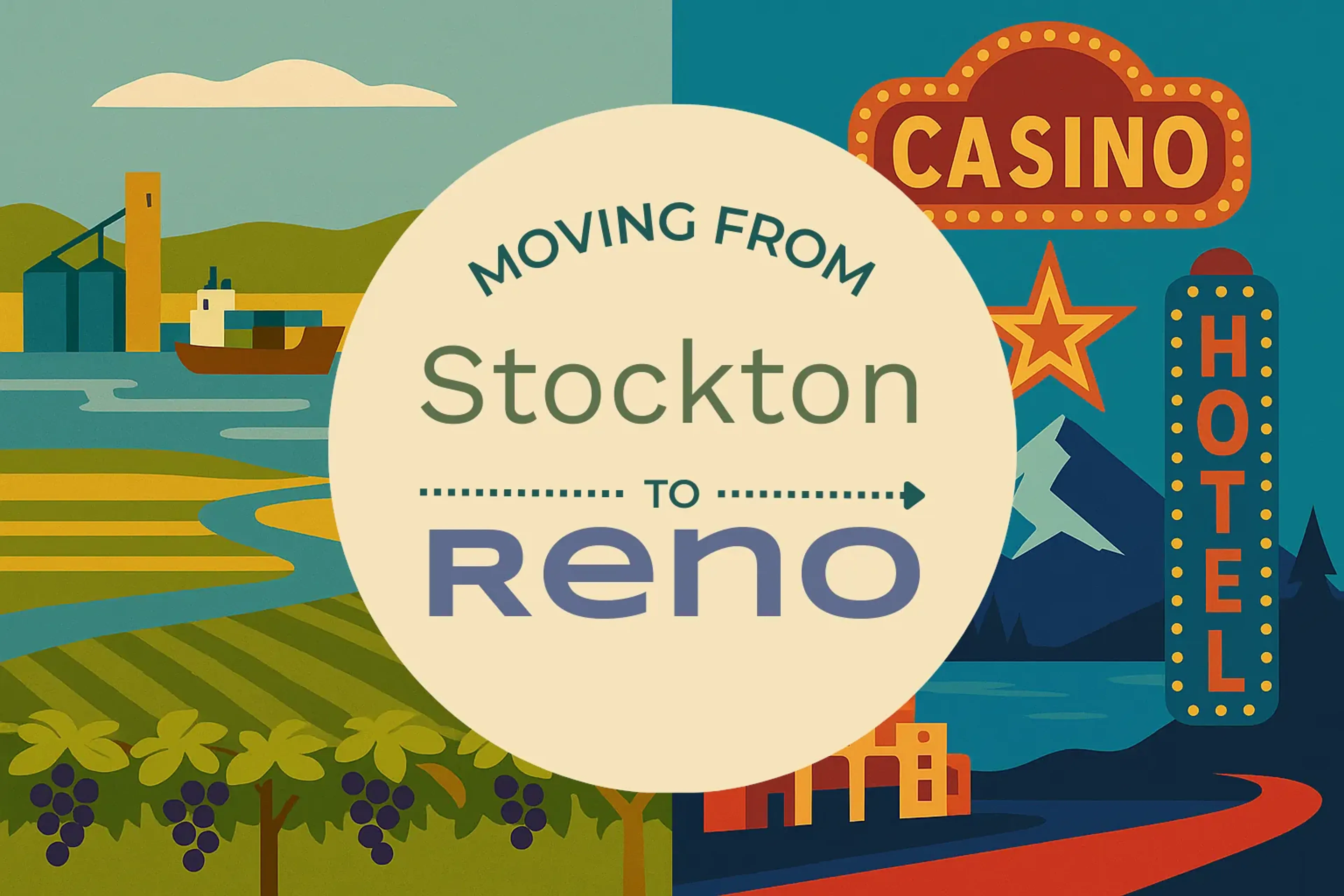 Side-by-side comparison of Stockton to Reno moving companies