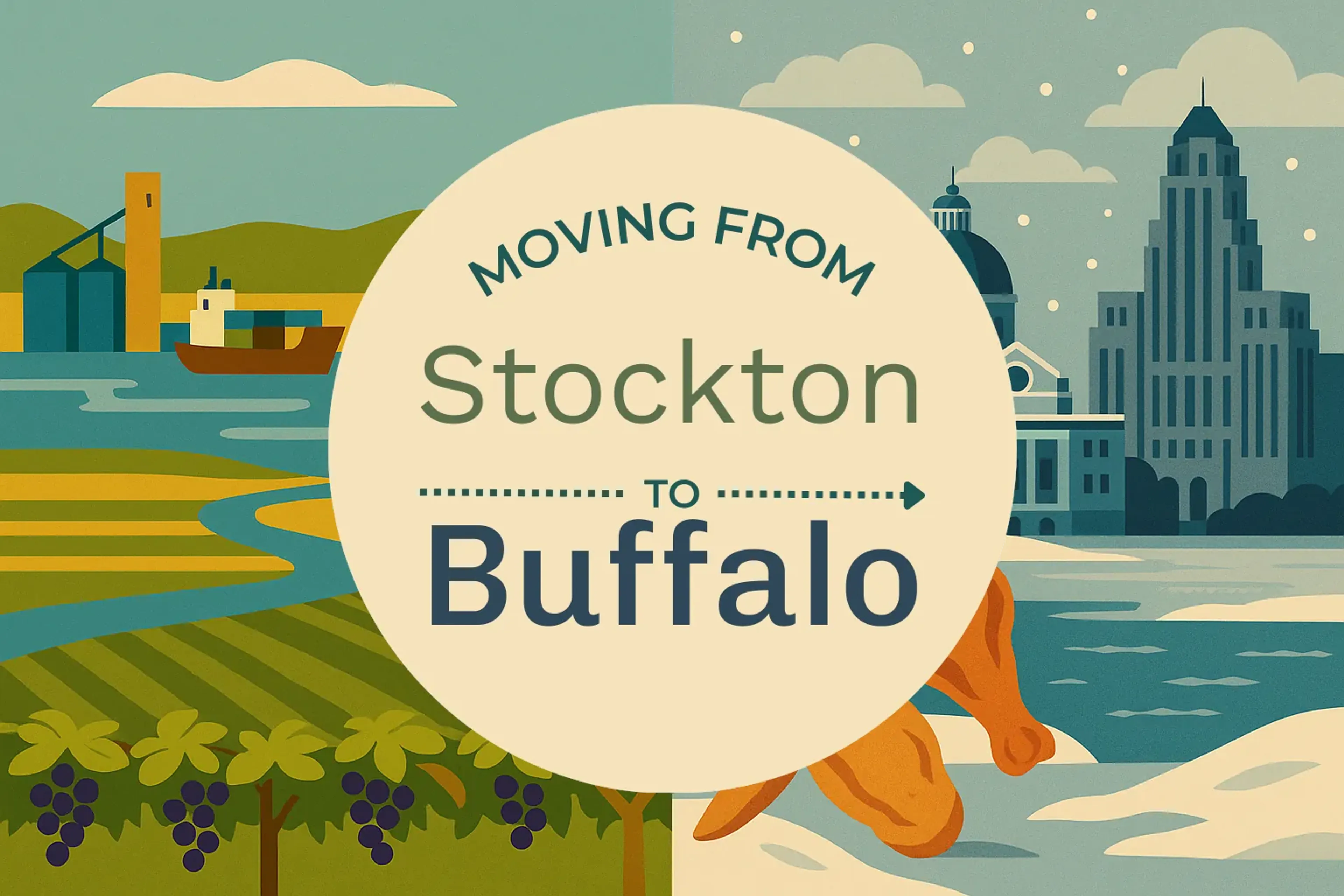 Side-by-side comparison of Stockton to Buffalo moving companies