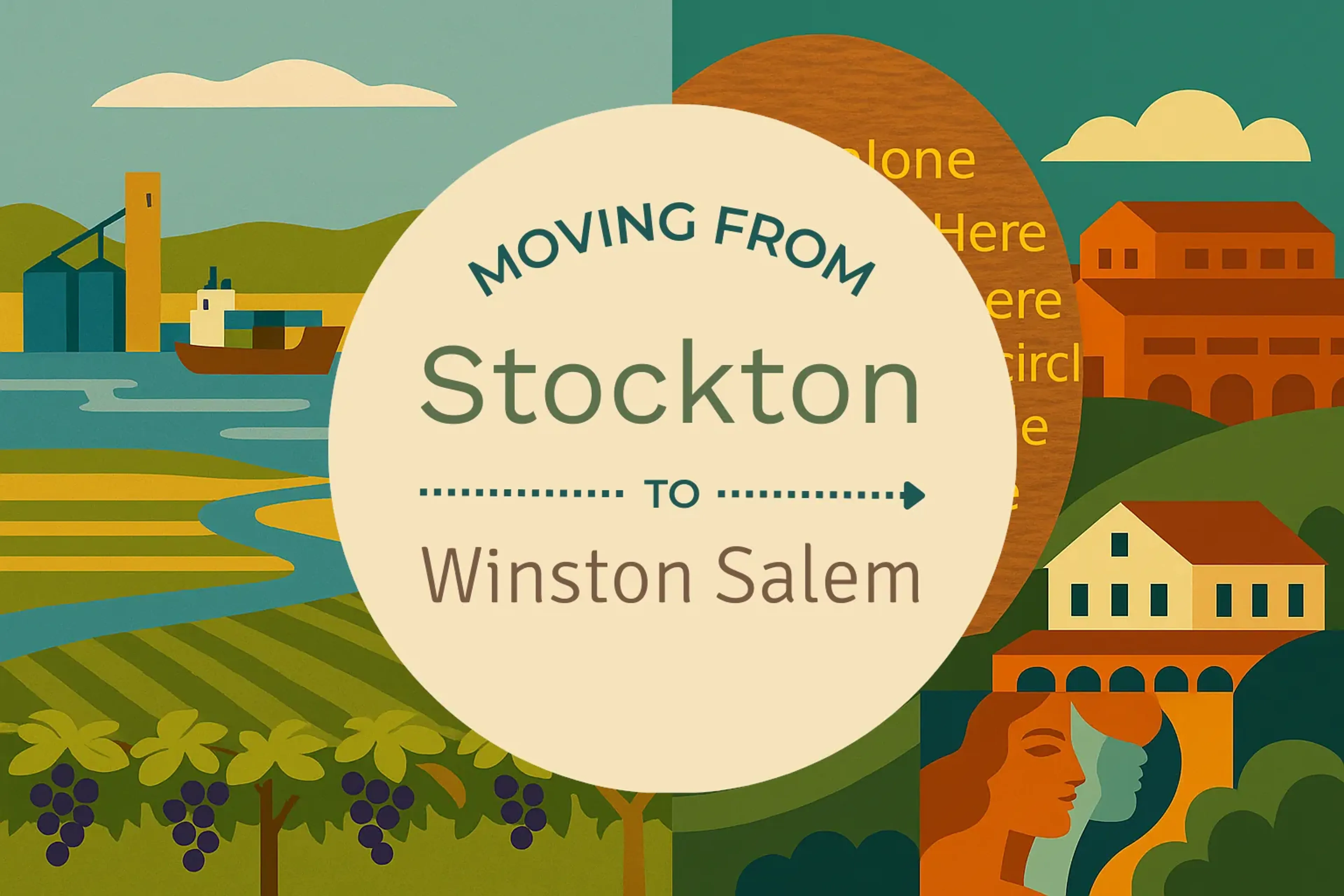 Side-by-side comparison of Stockton to Winston Salem moving companies