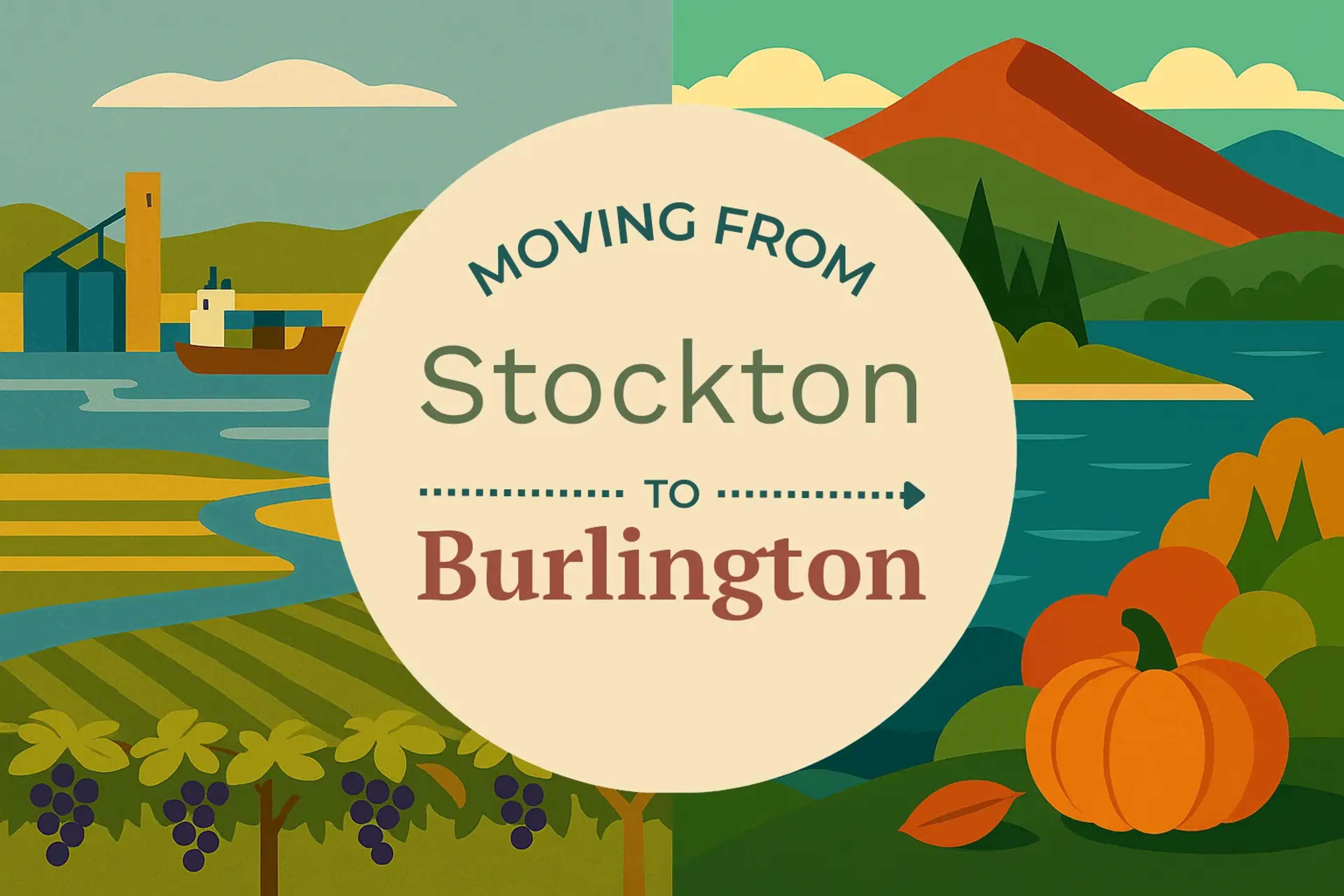 Side-by-side comparison of Stockton to Burlington moving companies
