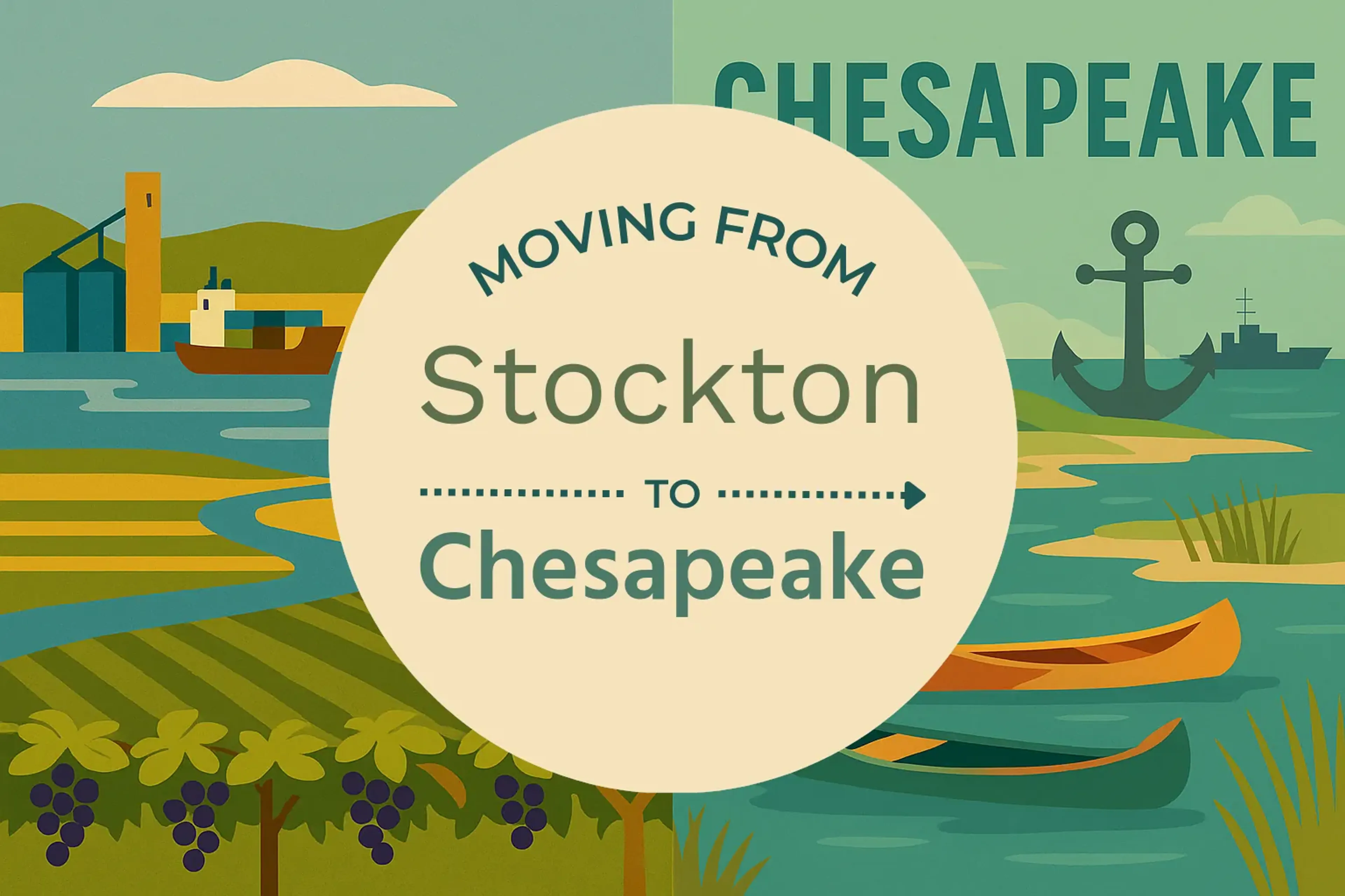 Side-by-side comparison of Stockton to Chesapeake moving companies