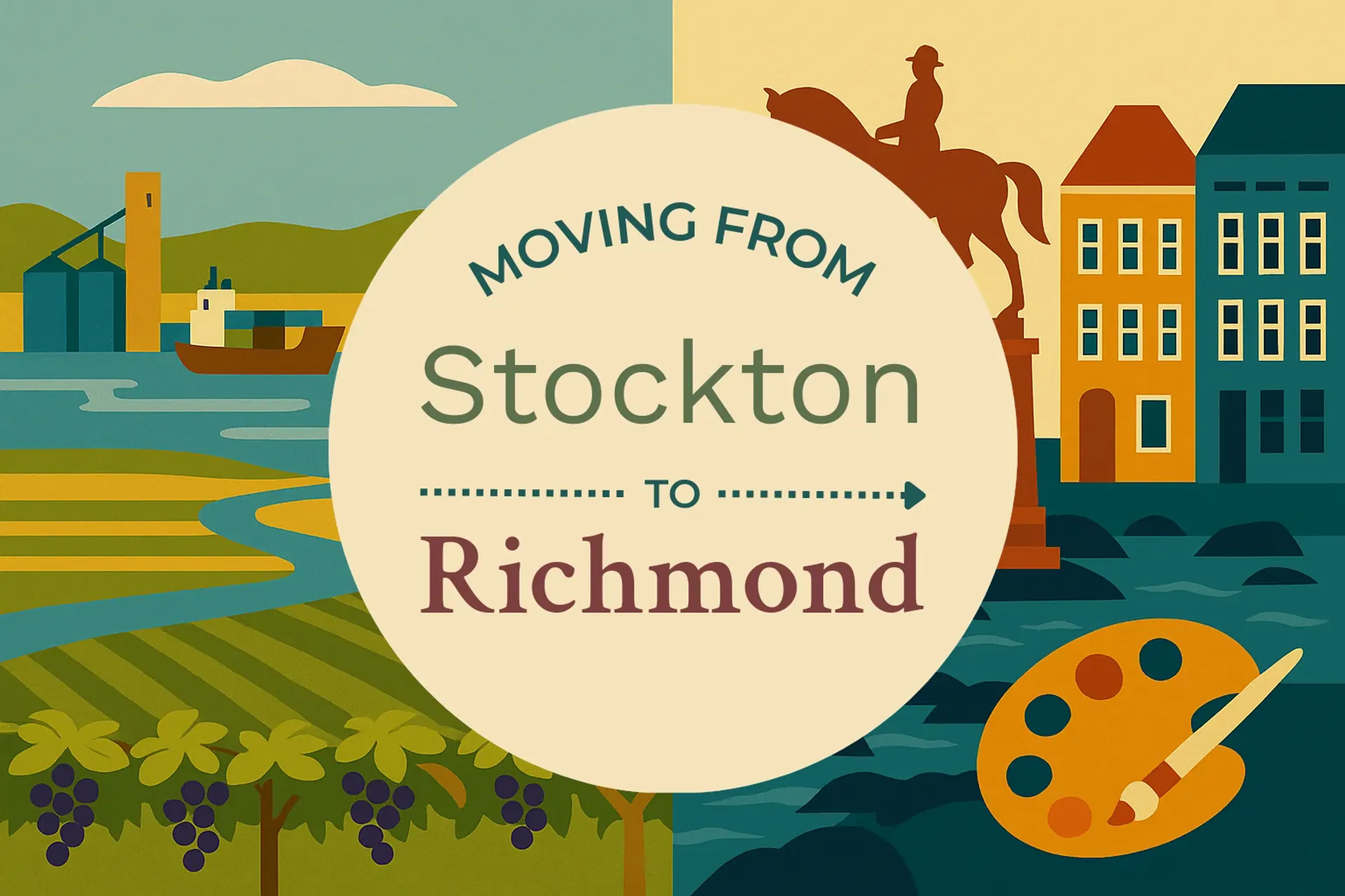Side-by-side comparison of Stockton to Richmond moving companies