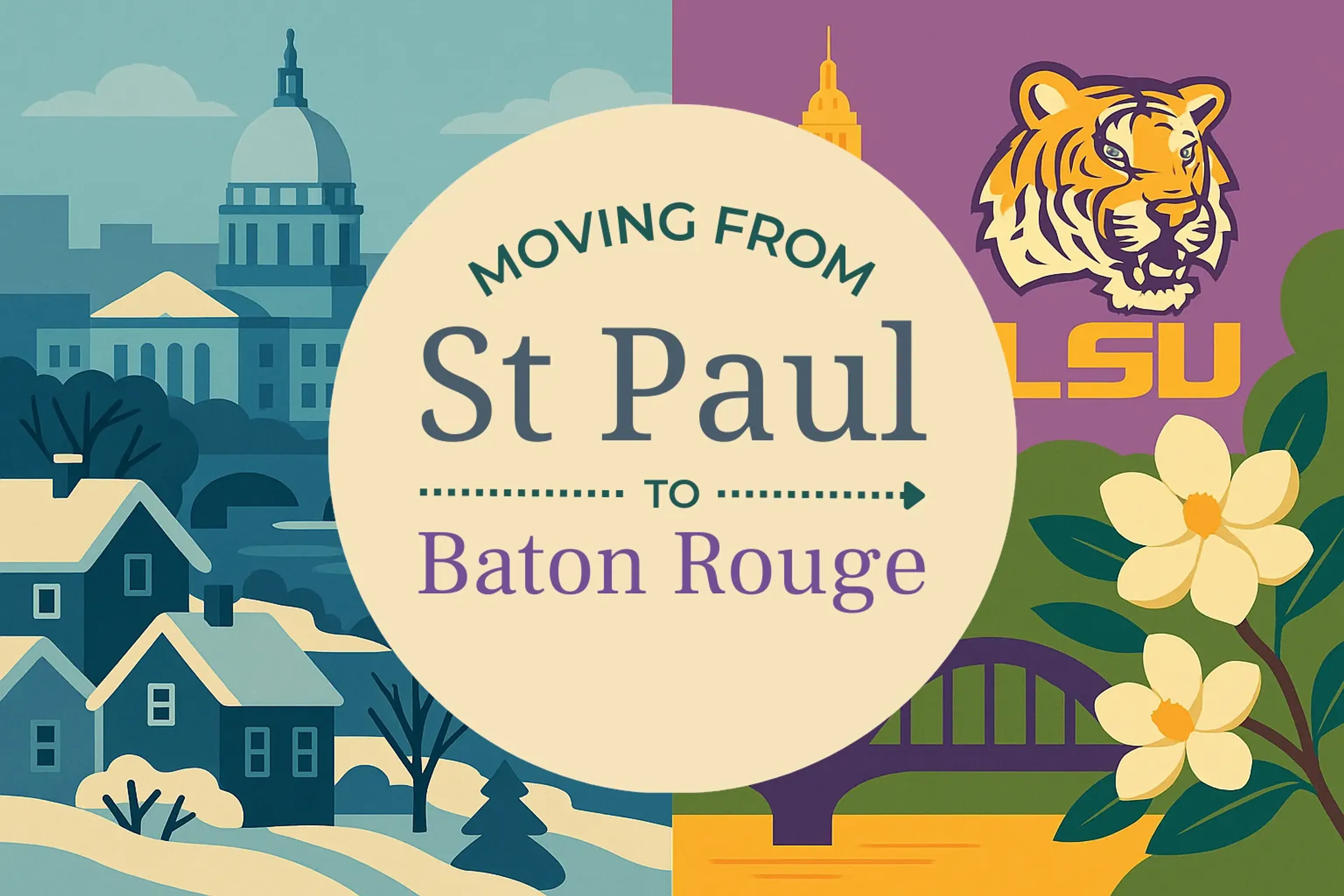 Side-by-side comparison of St. Paul to Baton Rouge moving companies