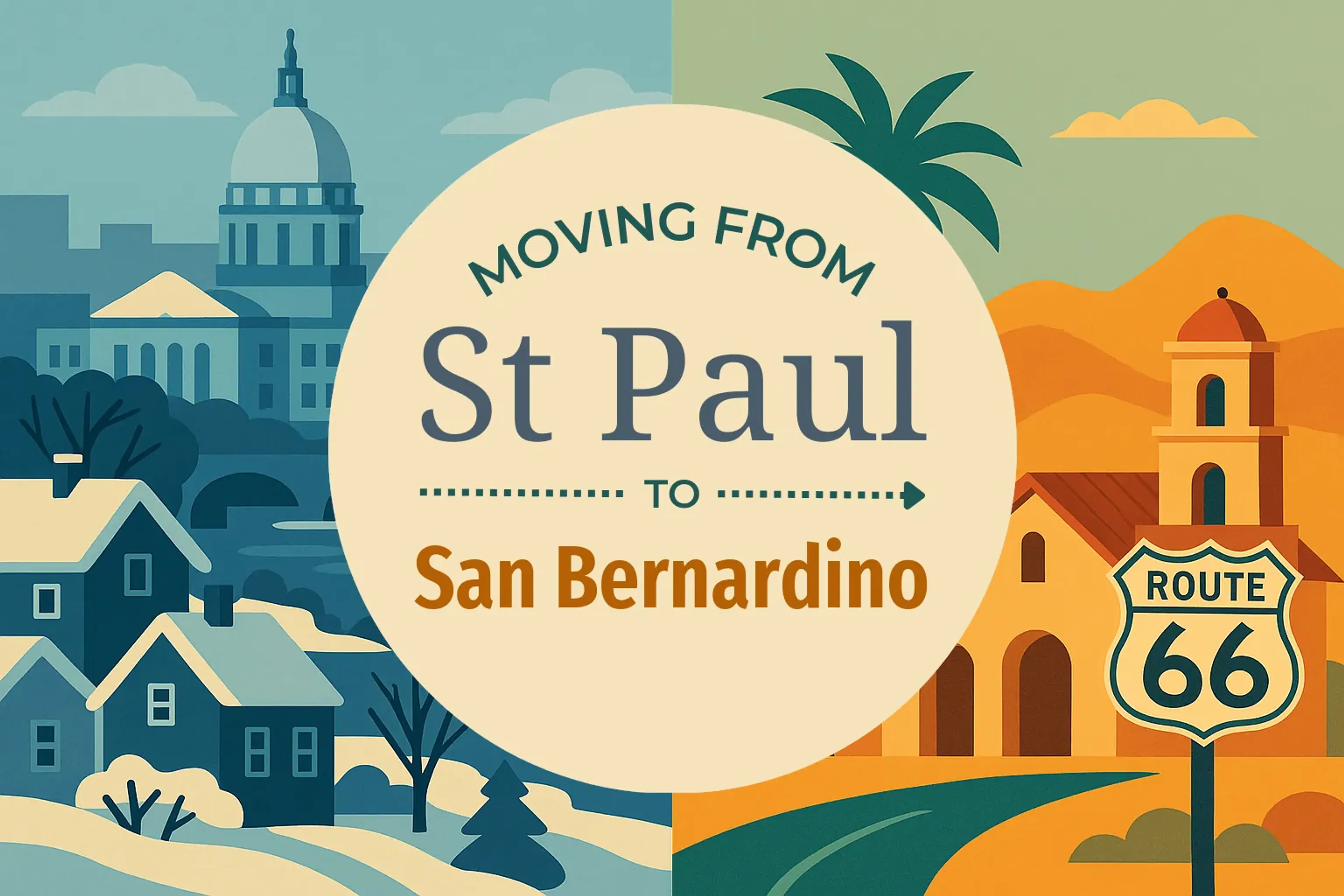 Side-by-side comparison of St. Paul to San Bernardino moving companies