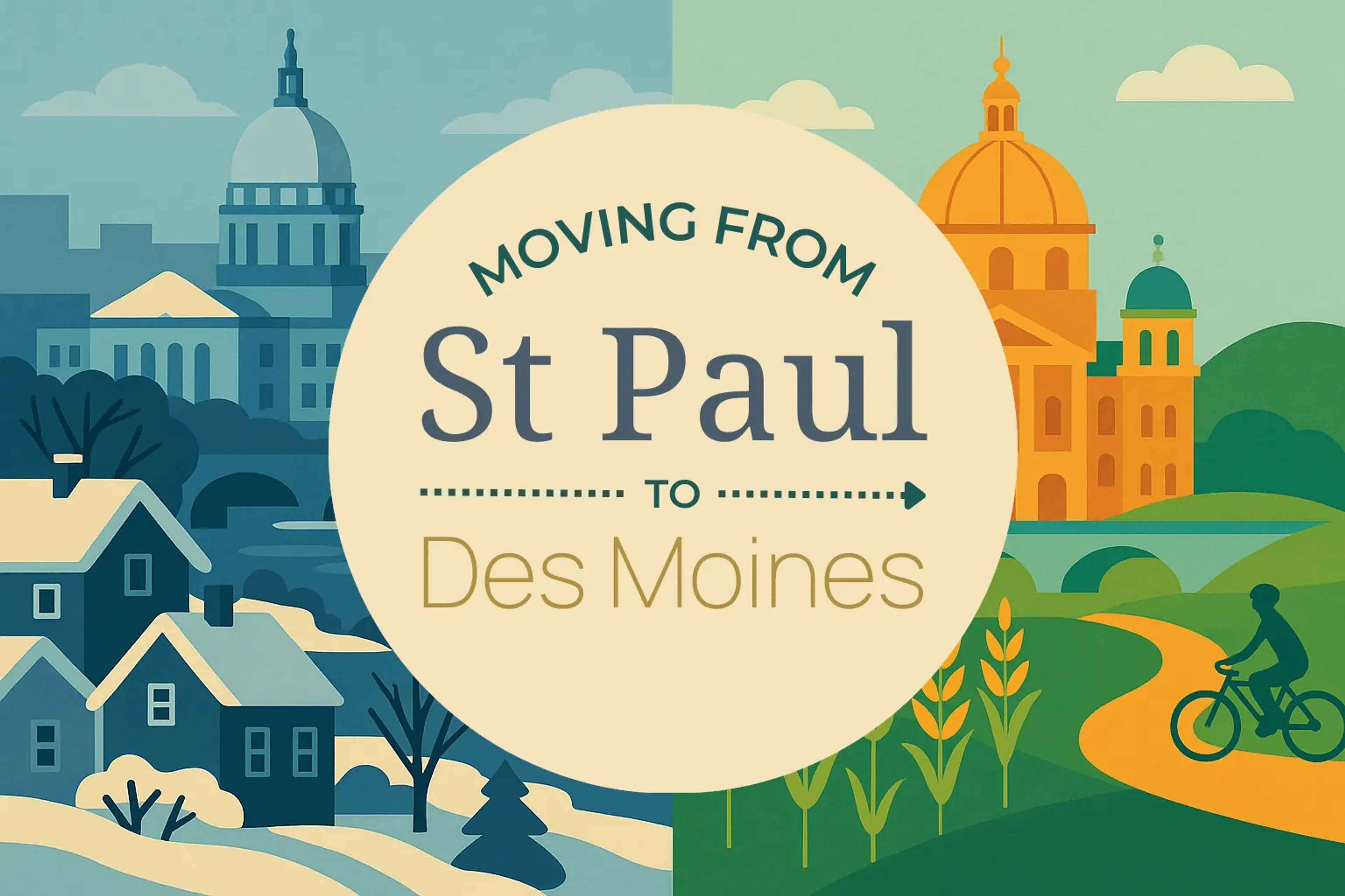 Side-by-side comparison of St. Paul to Des Moines moving companies