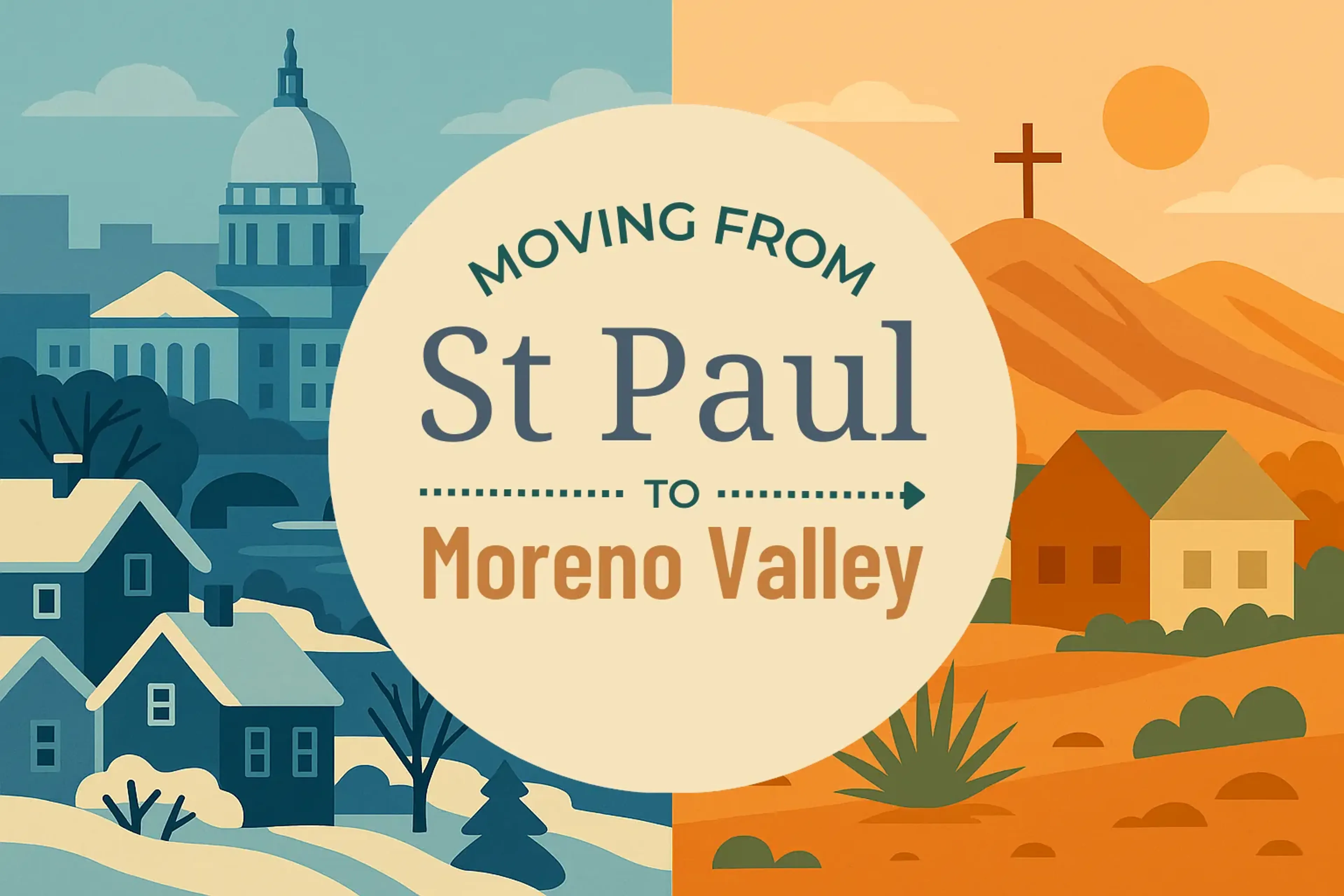 Side-by-side comparison of St. Paul to Moreno Valley moving companies