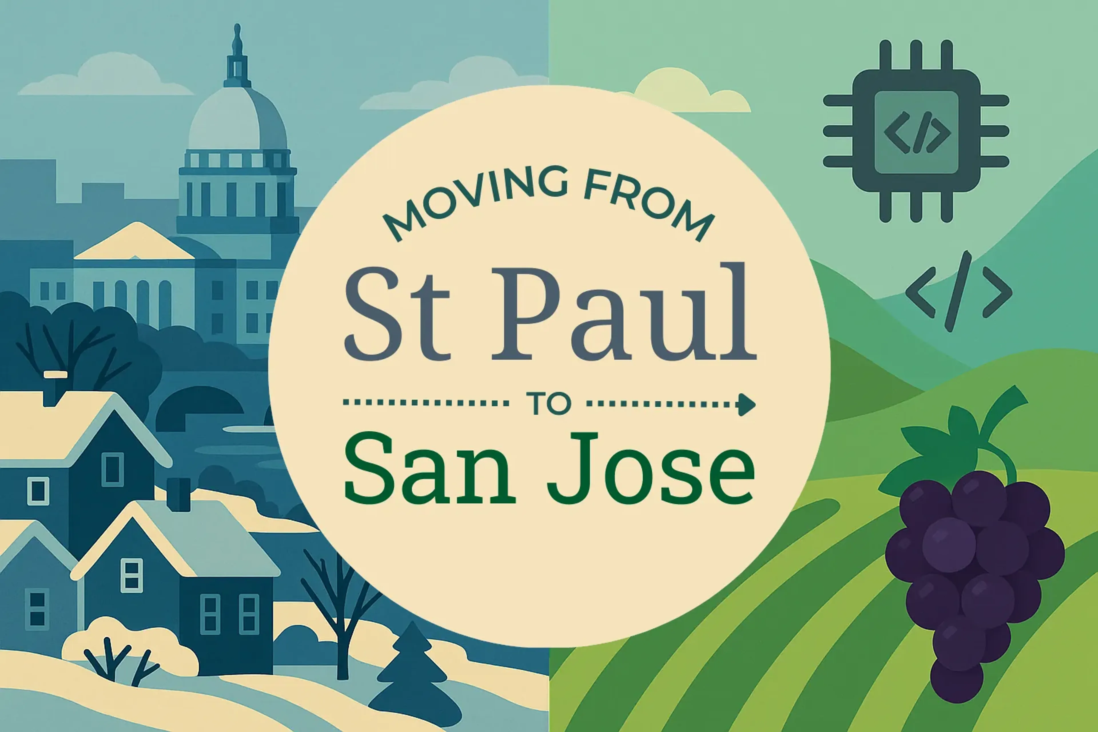 Side-by-side comparison of St. Paul to San Jose moving companies