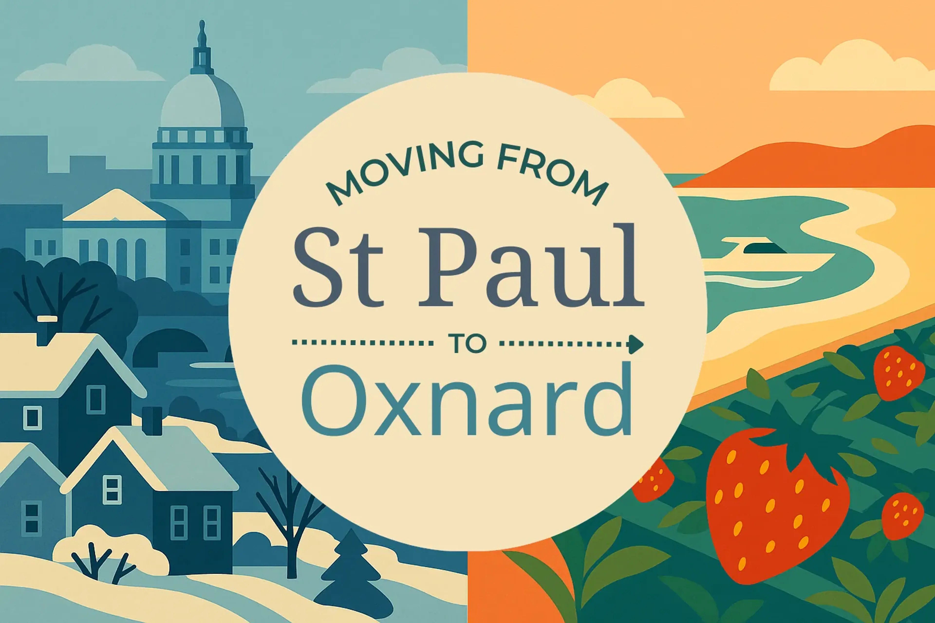 Side-by-side comparison of St. Paul to Oxnard moving companies