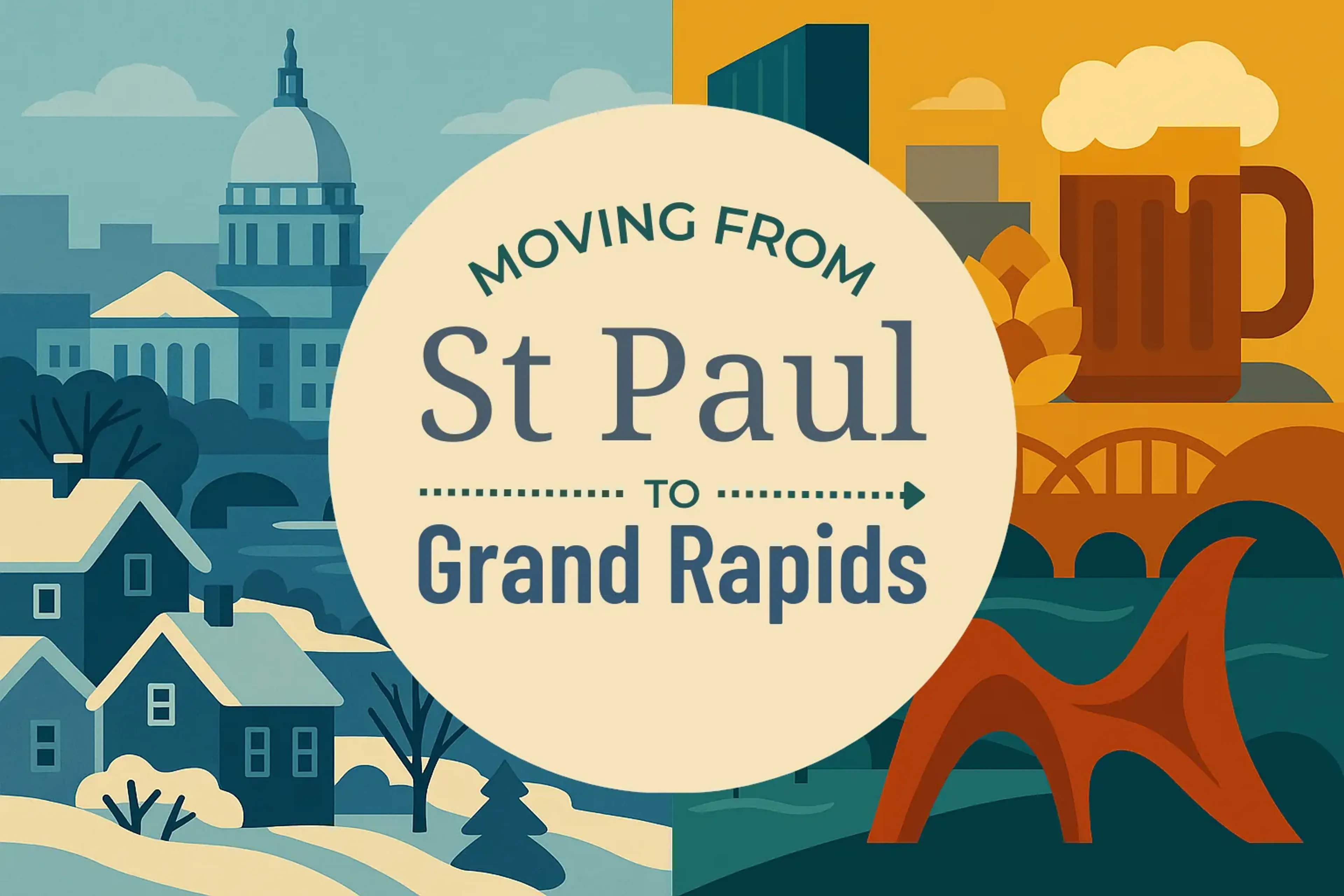Side-by-side comparison of St. Paul to Grand Rapids moving companies