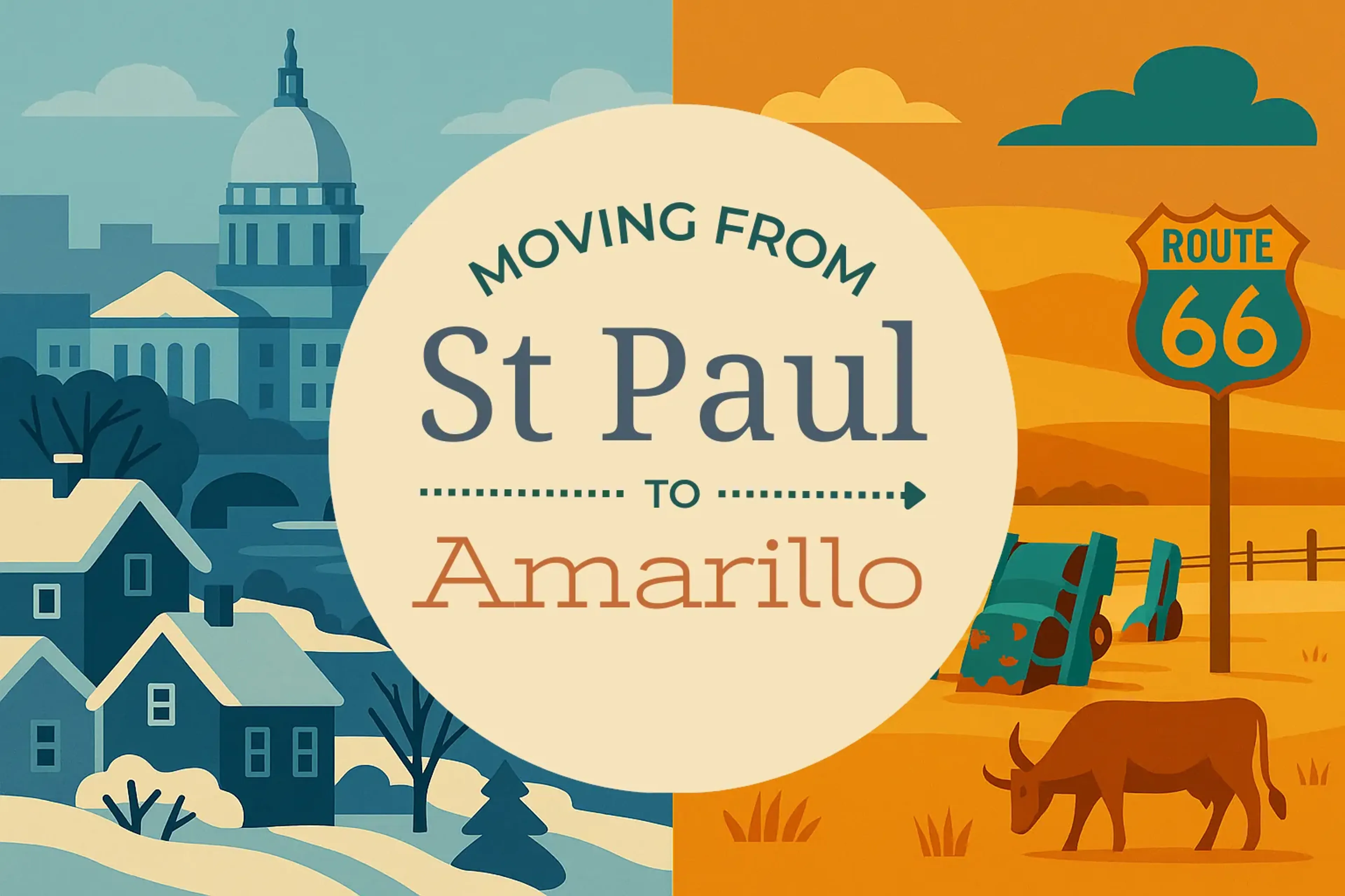 Side-by-side comparison of St. Paul to Amarillo moving companies