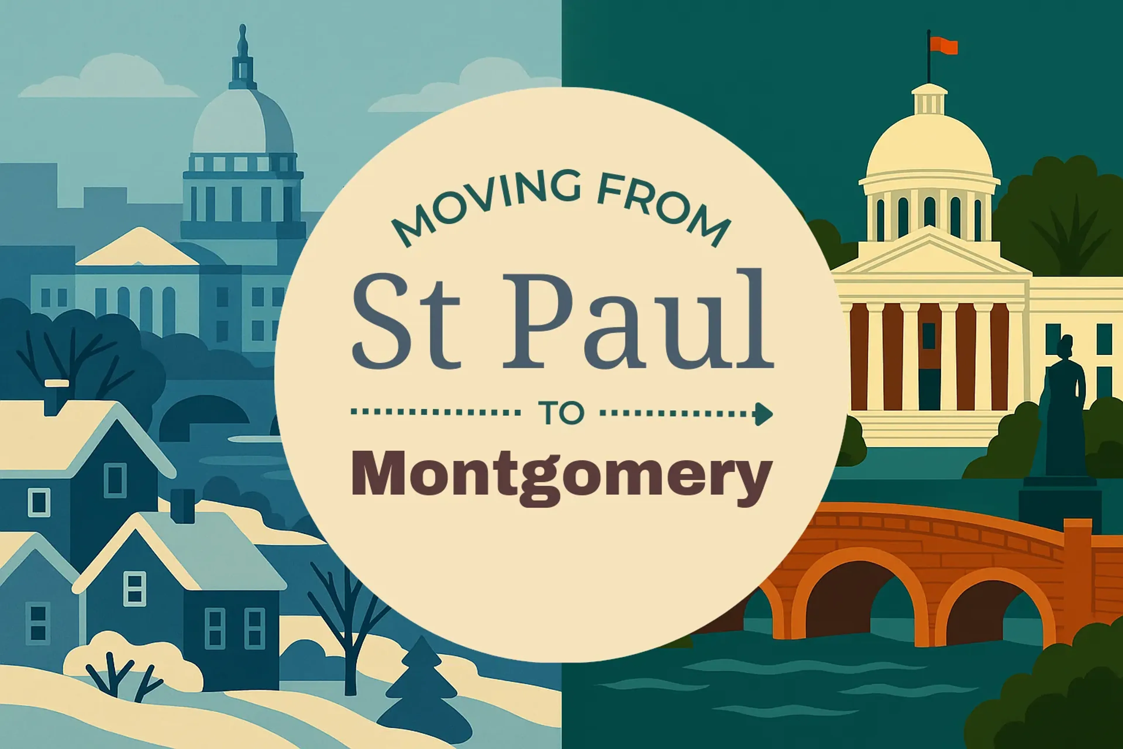Side-by-side comparison of St. Paul to Montgomery moving companies