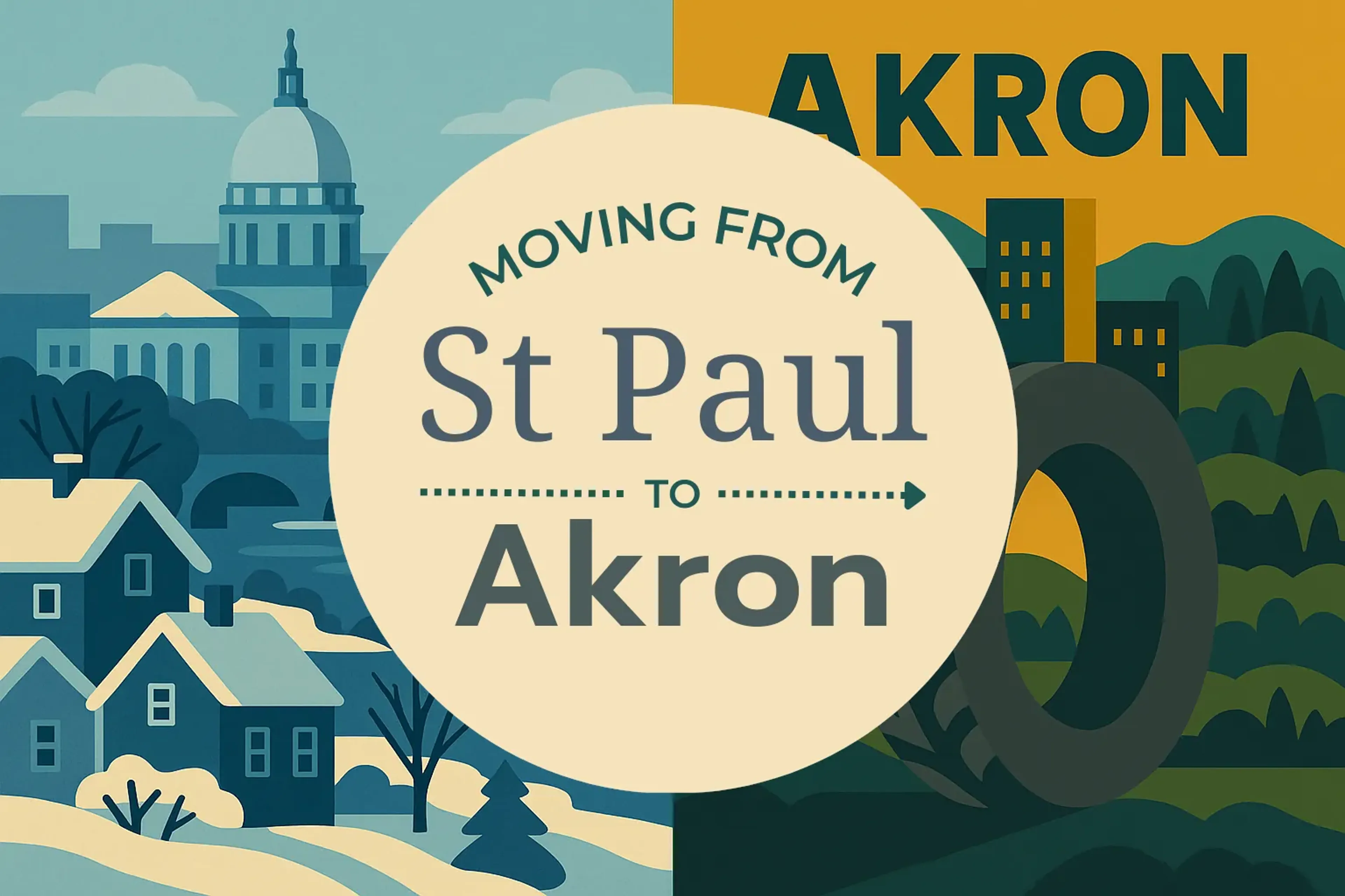 Side-by-side comparison of St. Paul to Akron moving companies