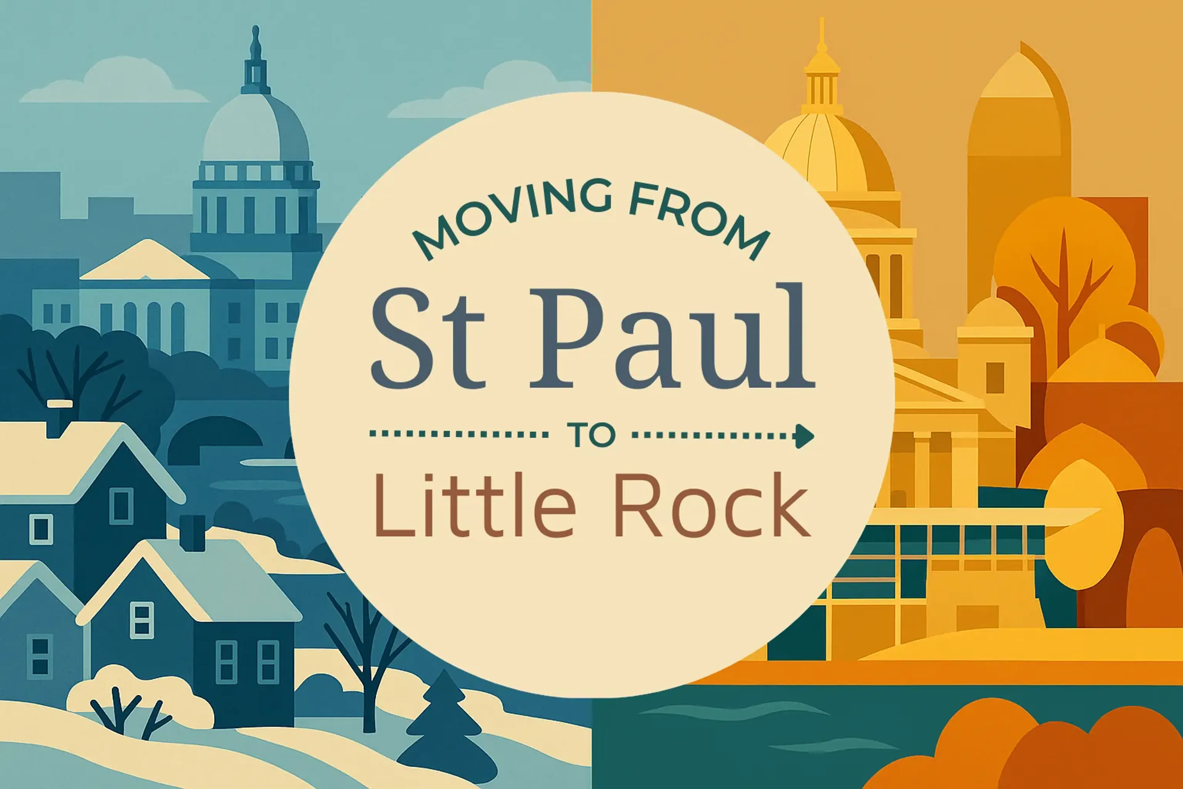 Side-by-side comparison of St. Paul to Little Rock moving companies