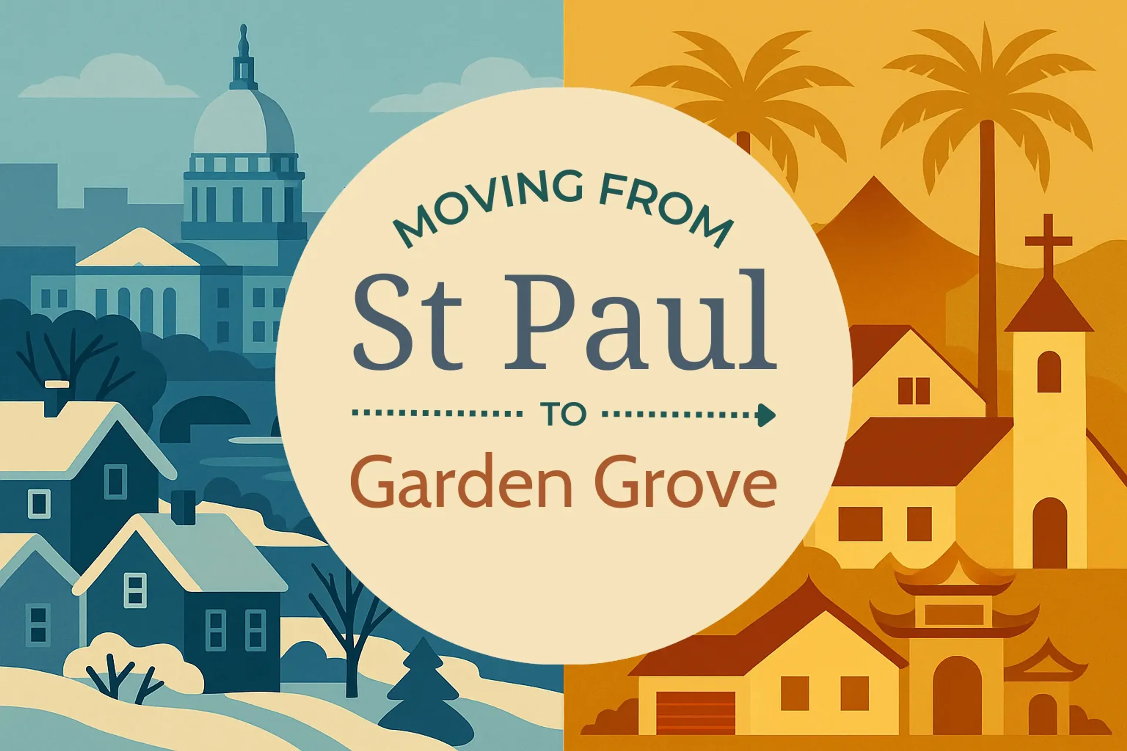 Side-by-side comparison of St. Paul to Garden Grove moving companies