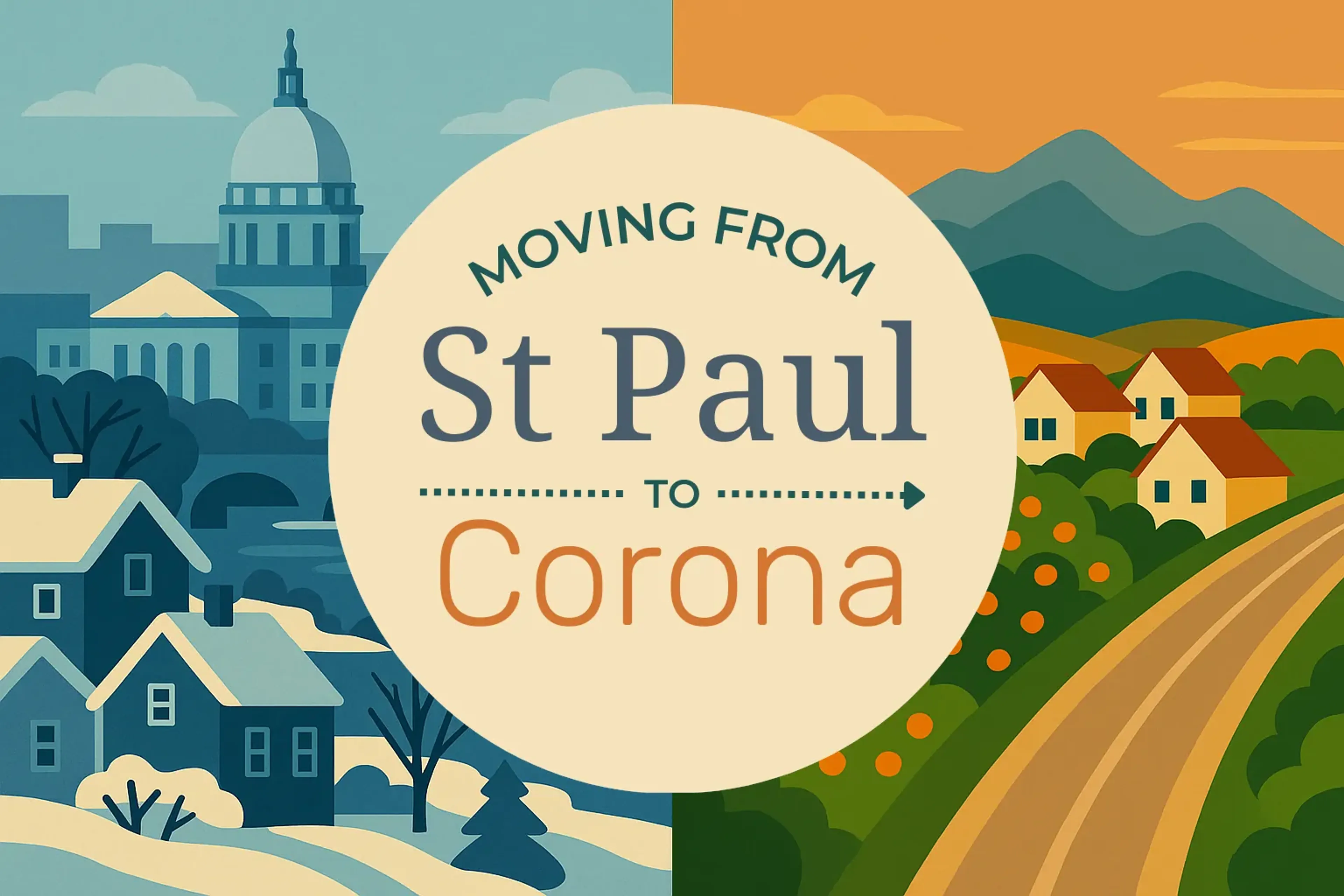 Side-by-side comparison of St. Paul to Corona moving companies
