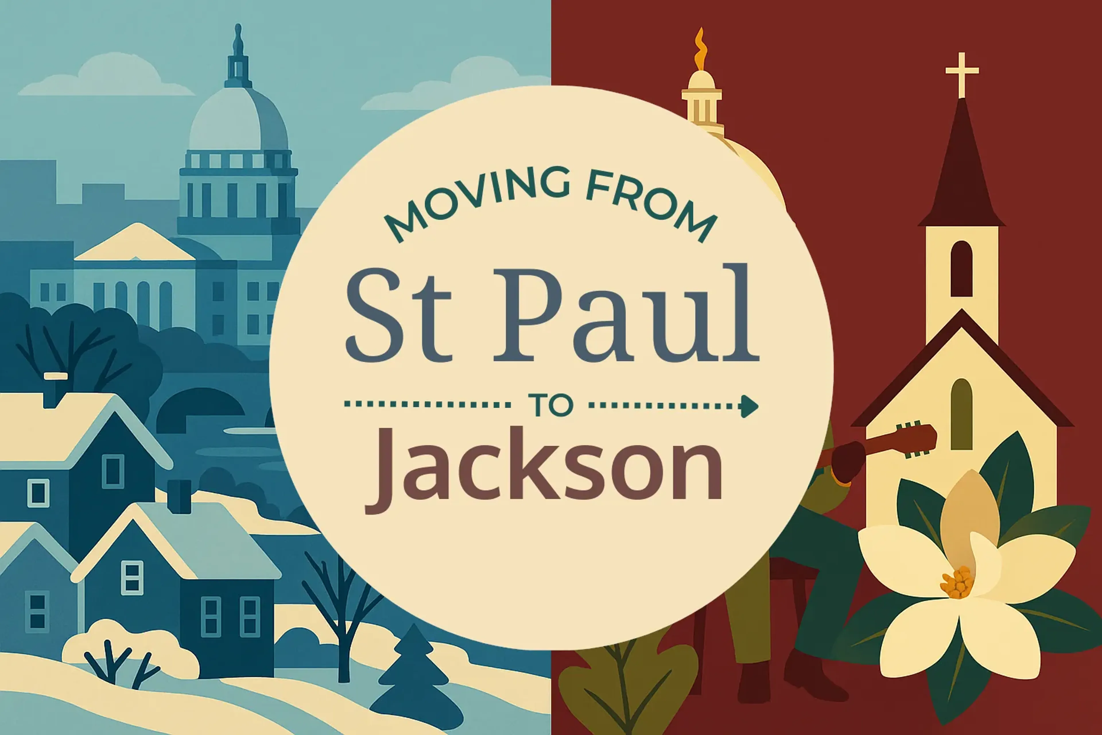 Side-by-side comparison of St. Paul to Jackson moving companies