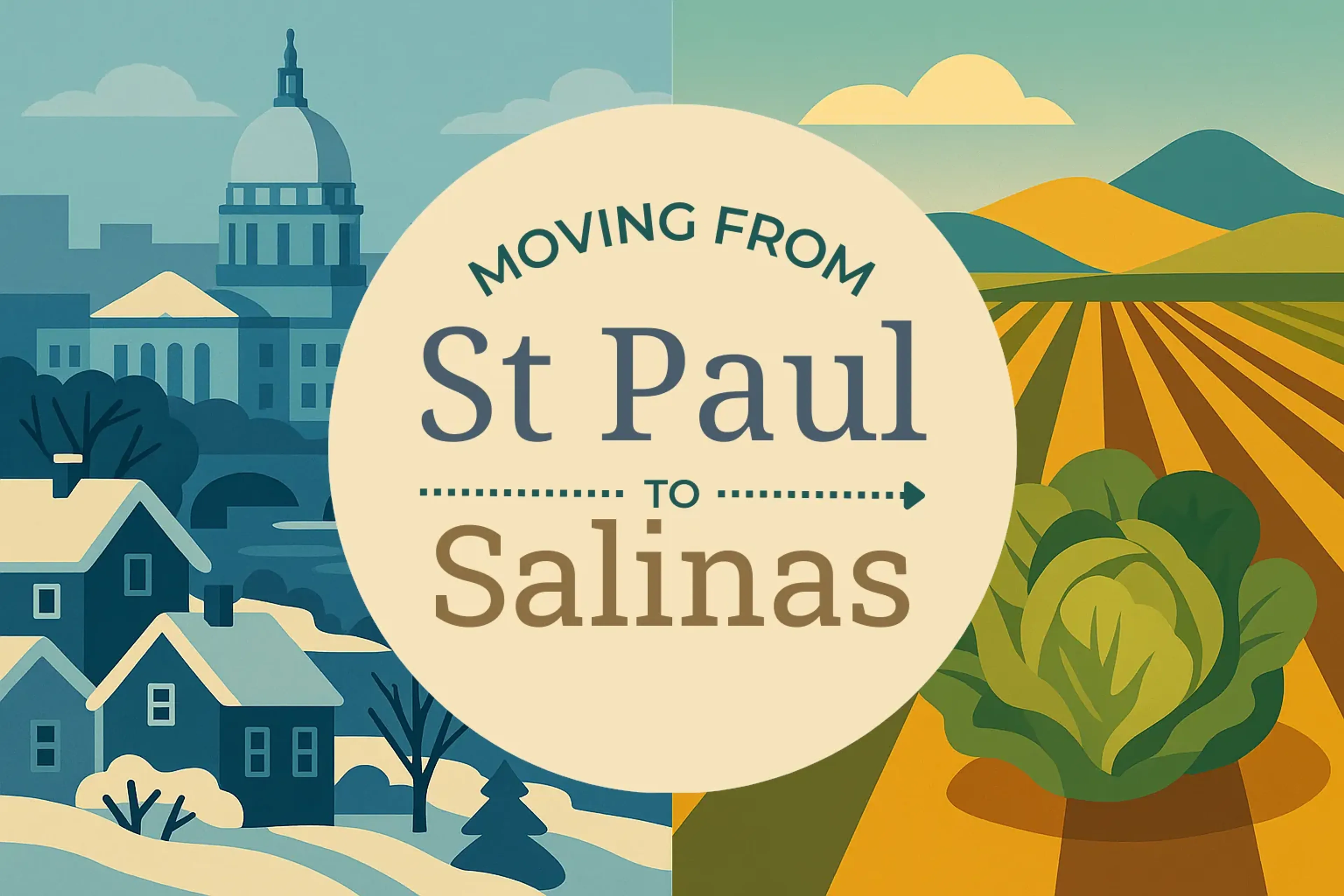 Side-by-side comparison of St. Paul to Salinas moving companies