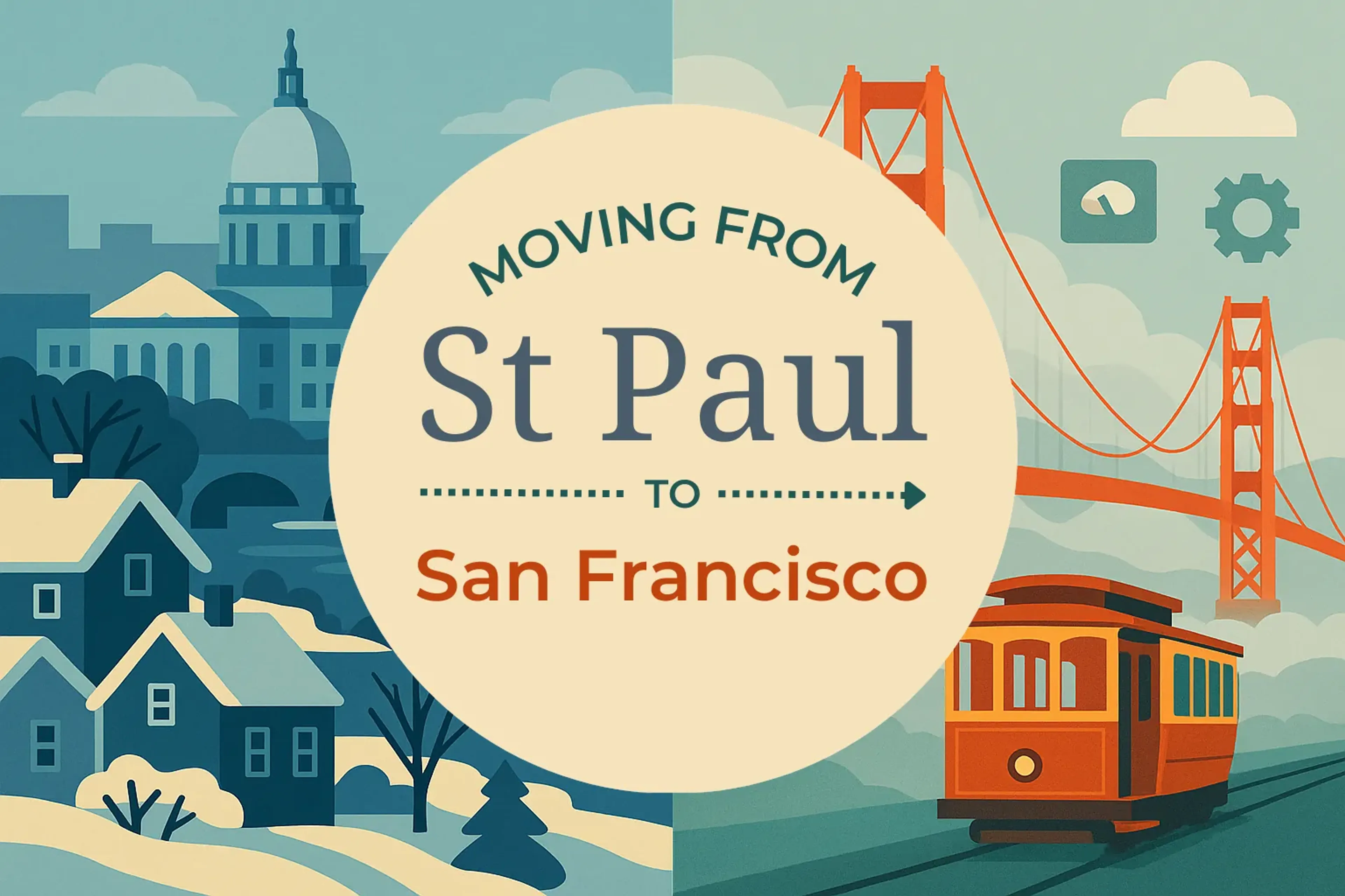Side-by-side comparison of St. Paul to San Francisco moving companies
