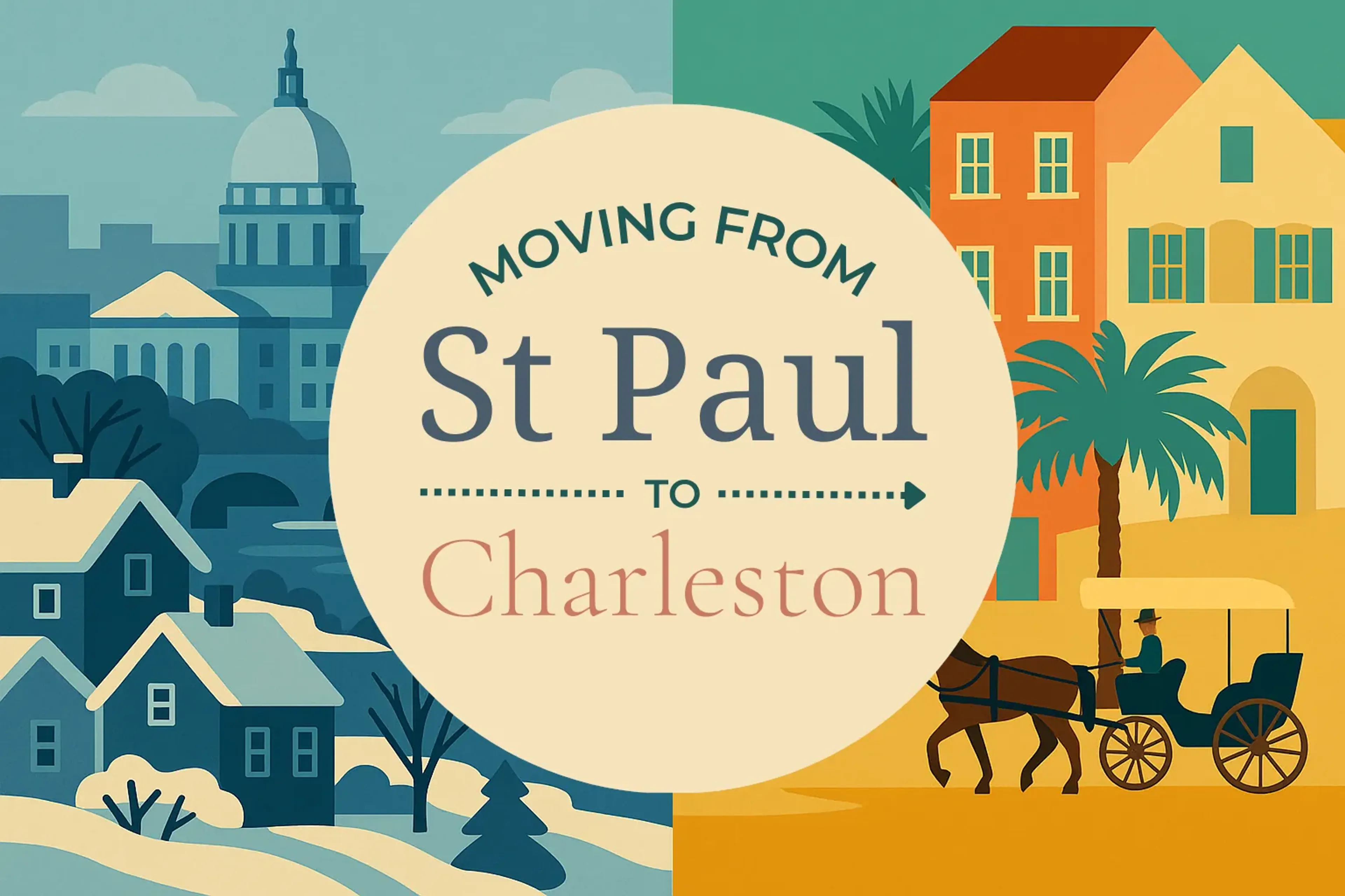 Side-by-side comparison of St. Paul to Charleston moving companies