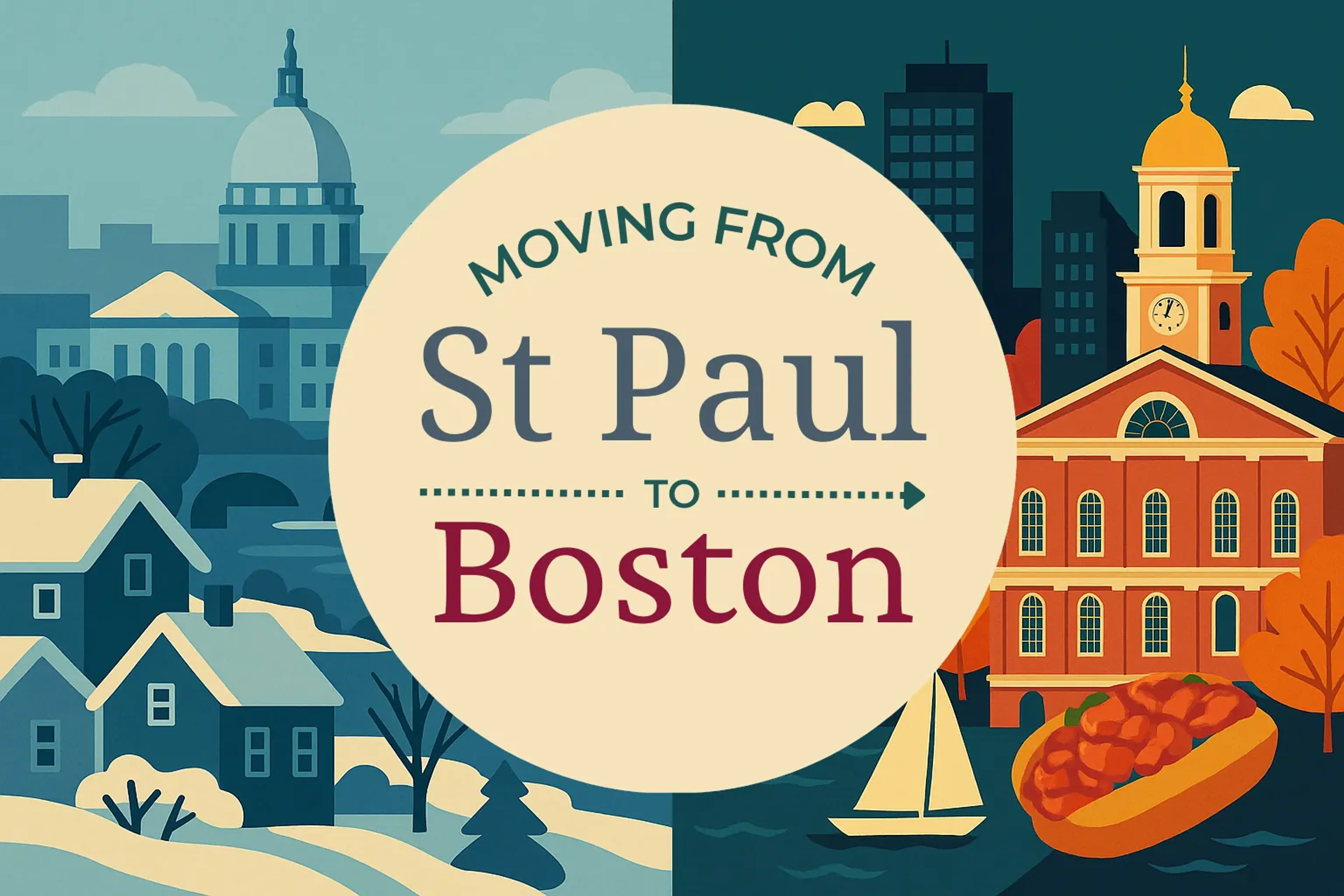 Side-by-side comparison of St. Paul to Boston moving companies