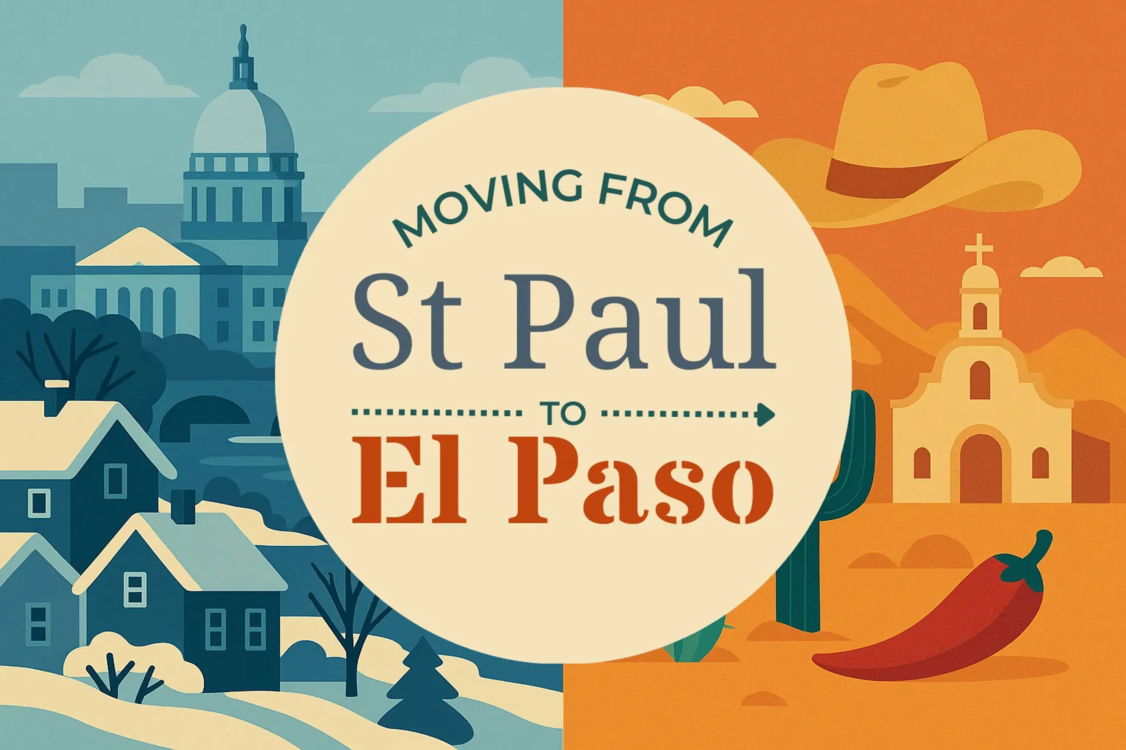Side-by-side comparison of St. Paul to El Paso moving companies