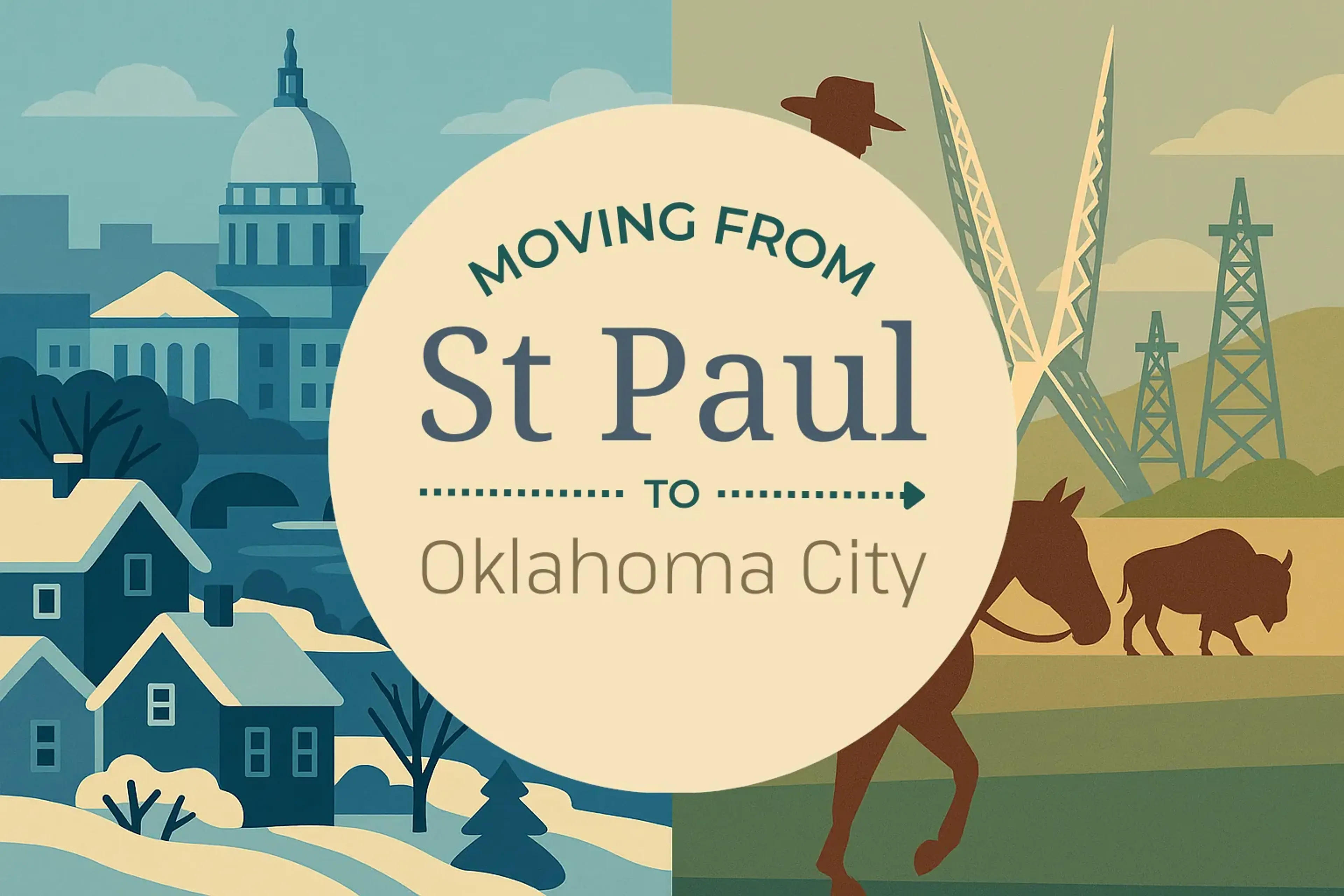 Side-by-side comparison of St. Paul to Oklahoma City moving companies